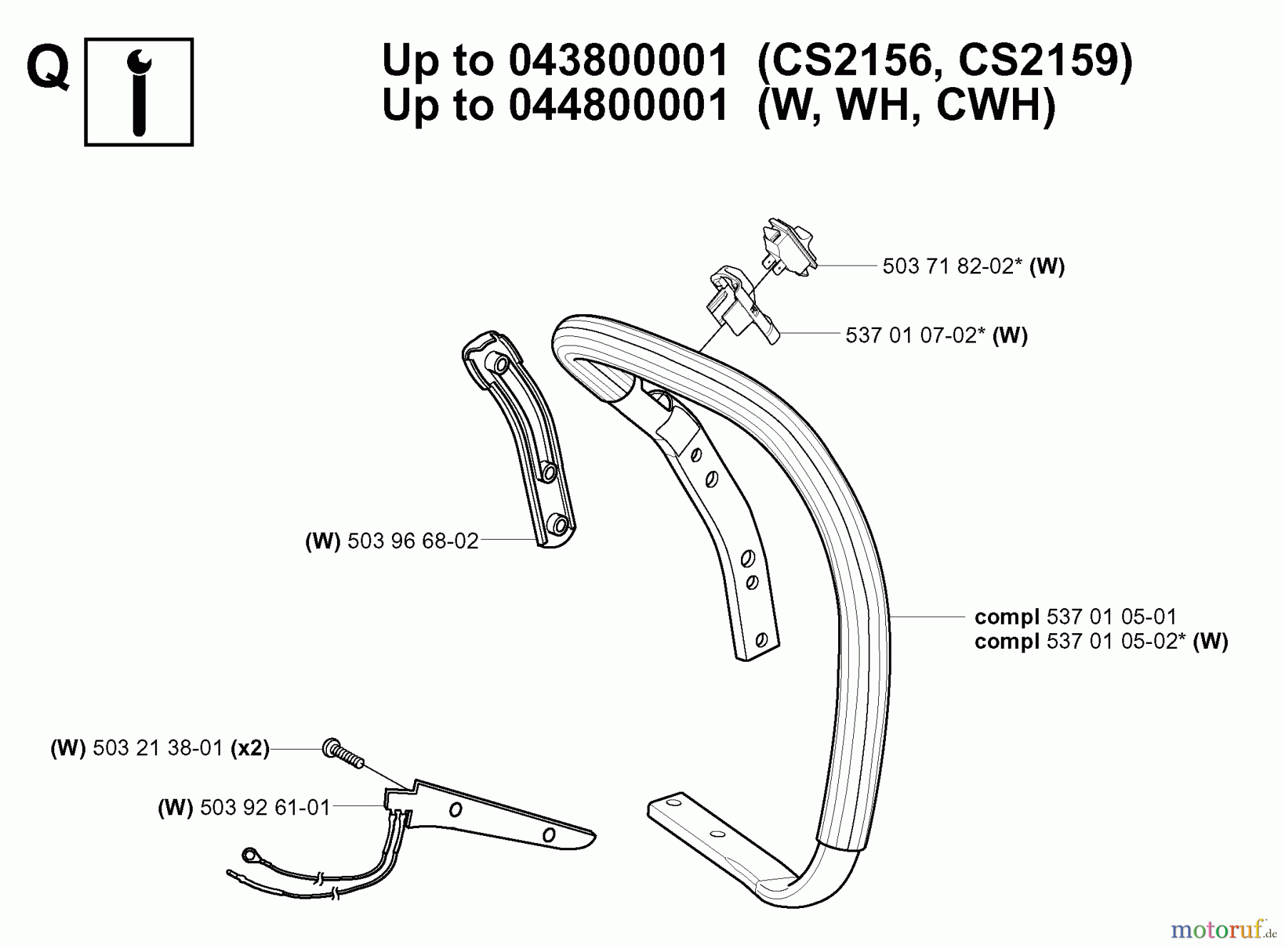  Jonsered Motorsägen CS2156 - Jonsered Chainsaw (2006-02) HANDLE #2