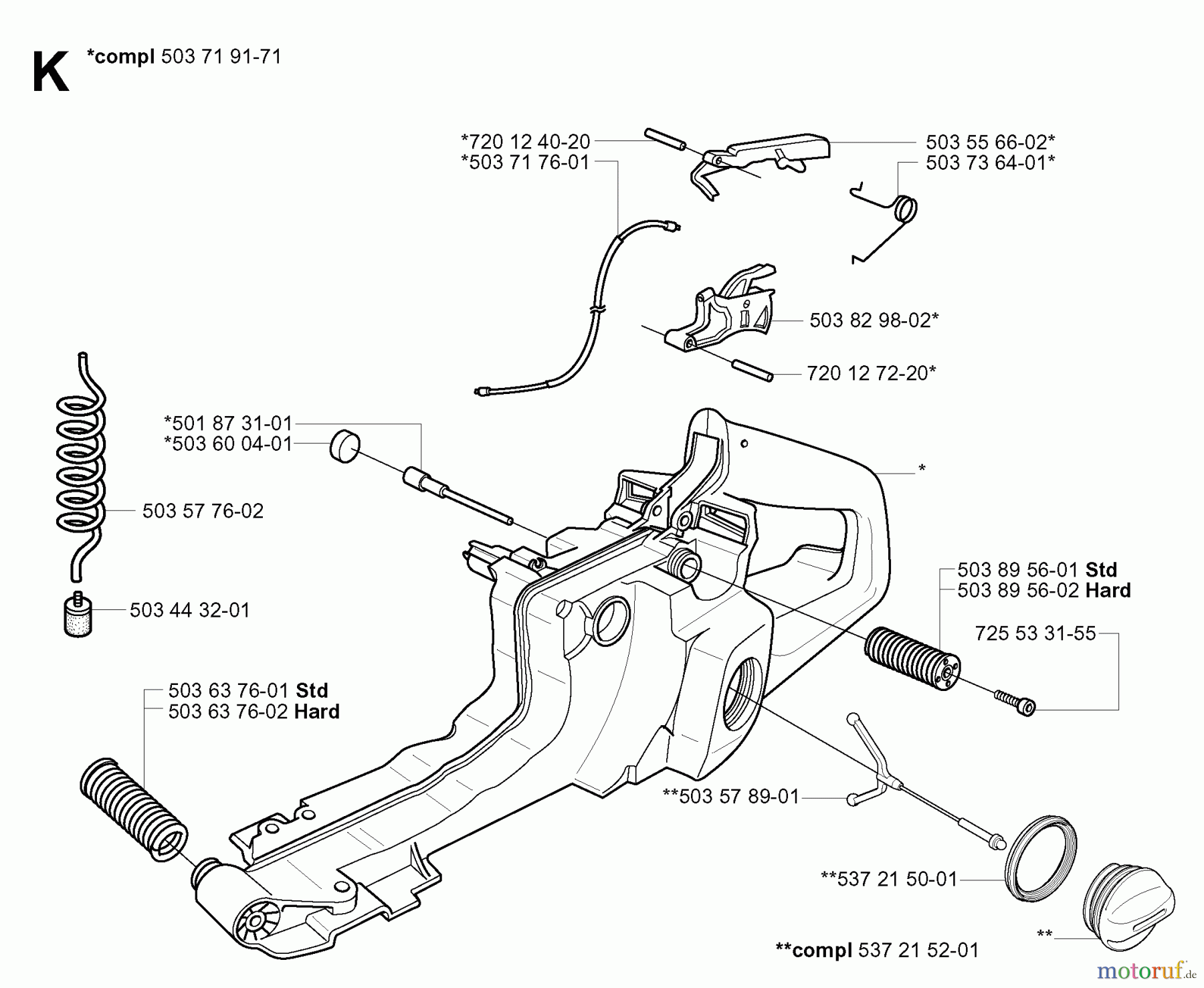  Jonsered Motorsägen CS2171 - Jonsered Chainsaw (2005-05) FUEL TANK