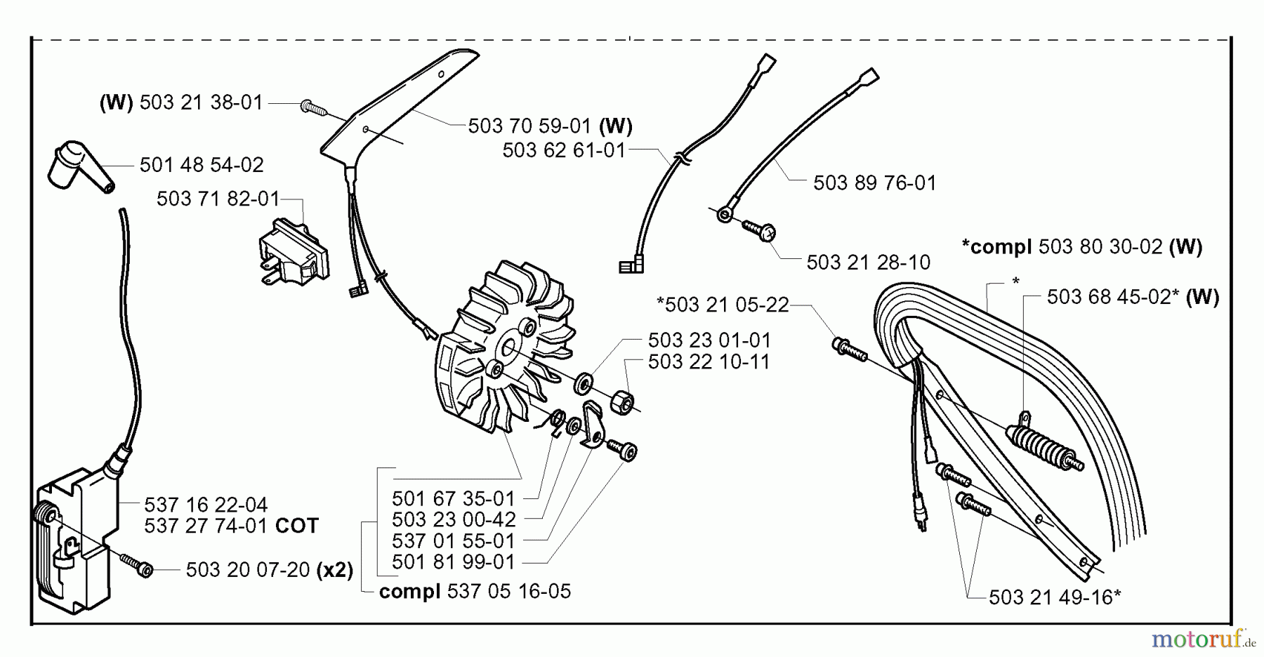  Jonsered Motorsägen CS2163 EPA - Jonsered Chainsaw (2005-05) IGNITION SYSTEM