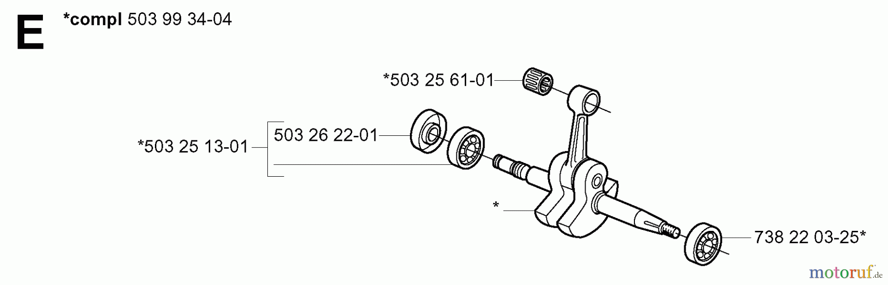  Jonsered Motorsägen CS2186 EPA - Jonsered Chainsaw (2005-03) CRANKSHAFT