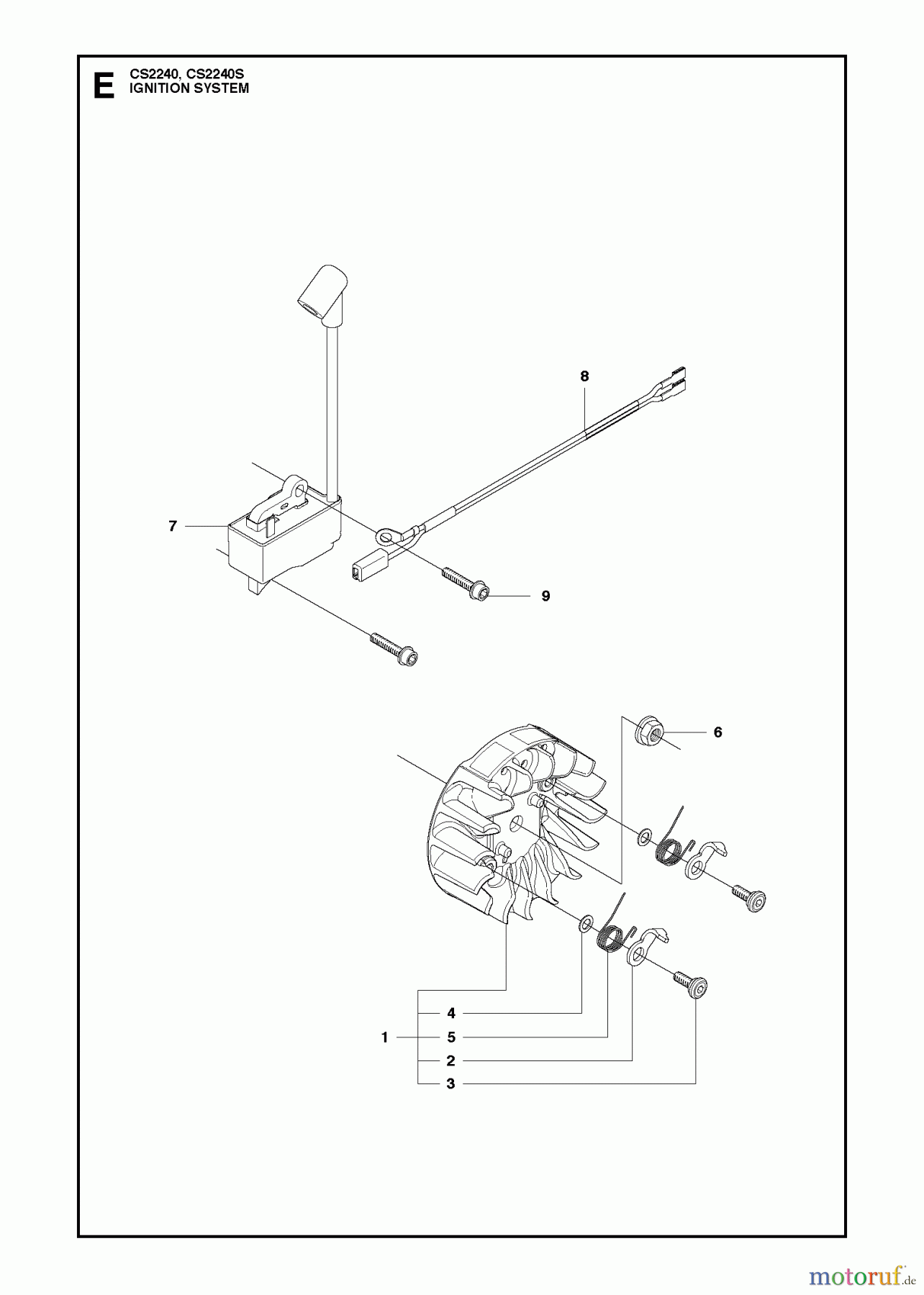  Jonsered Motorsägen CS2240 S - Jonsered Chainsaw (2010-06) IGNITION SYSTEM