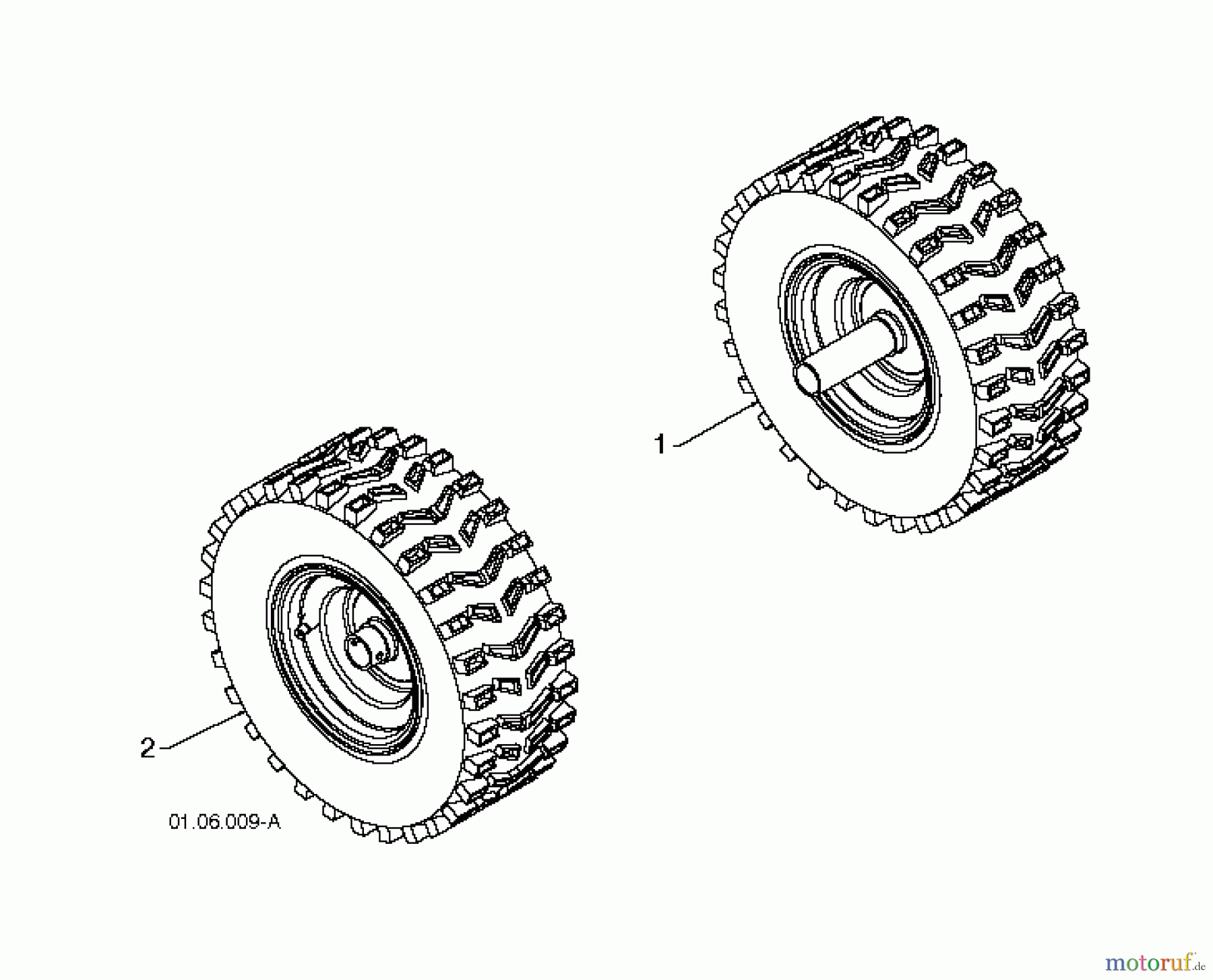  Jonsered Schneefräsen ST 2106 (96191002009) - Jonsered Snow Thrower (2012-05) WHEELS TIRES