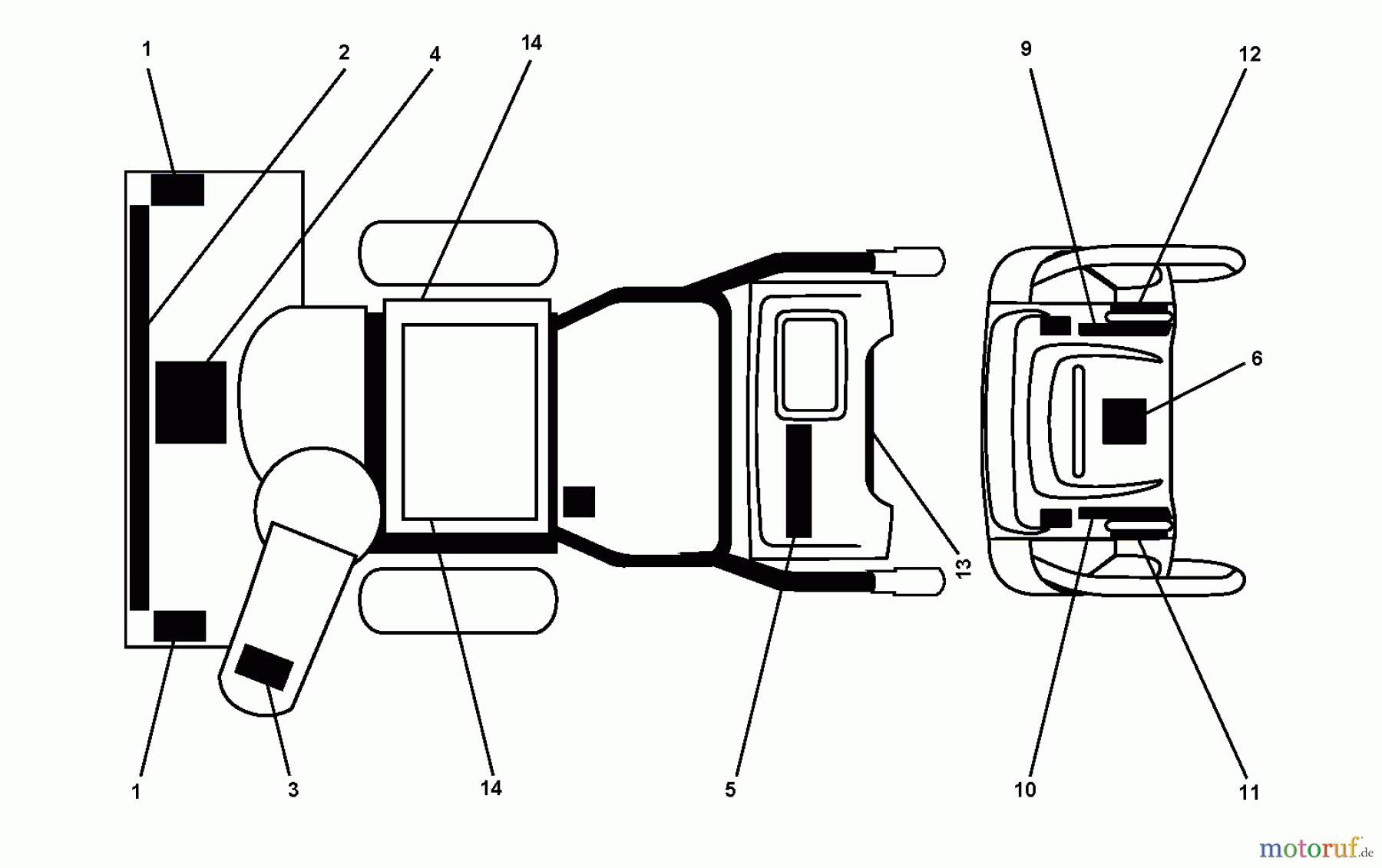  Jonsered Schneefräsen ST 2111 E (96191002204) - Jonsered Snow Thrower (2008-09) DECALS