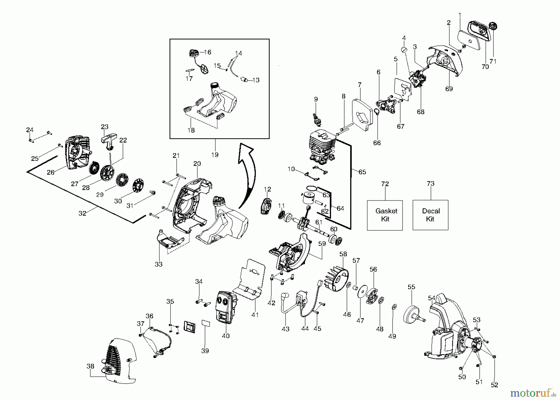  Jonsered Motorsensen, Trimmer CC2128 (952711960) - Jonsered String/Brush Trimmer (2010-06) (Canada) ENGINE