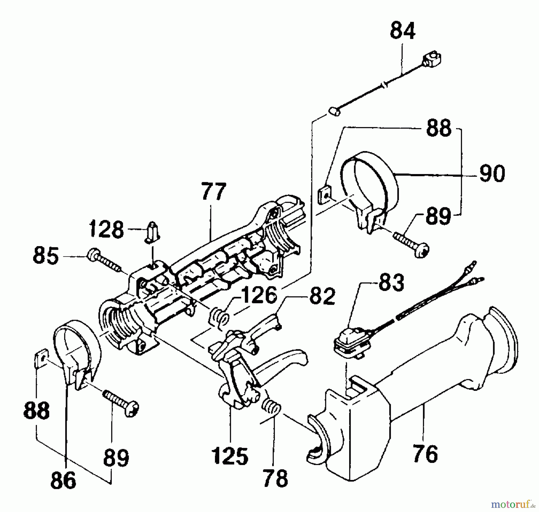  Jonsered Motorsensen, Trimmer GR24 - Jonsered String/Brush Trimmer (1993-02) THROTTLE CONTROLS