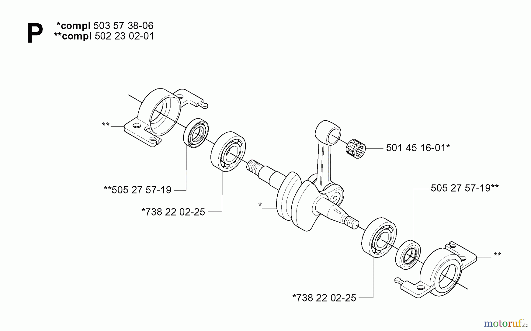  Jonsered Motorsensen, Trimmer GR50 - Jonsered String/Brush Trimmer (2006-01) CRANKSHAFT