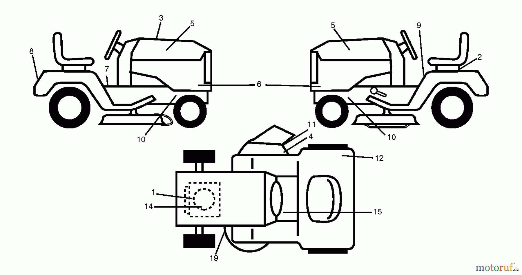  Jonsered Rasen  und Garten Traktoren LT2113 (96011026605) - Jonsered Lawn & Garden Tractor (2010-09) DECALS