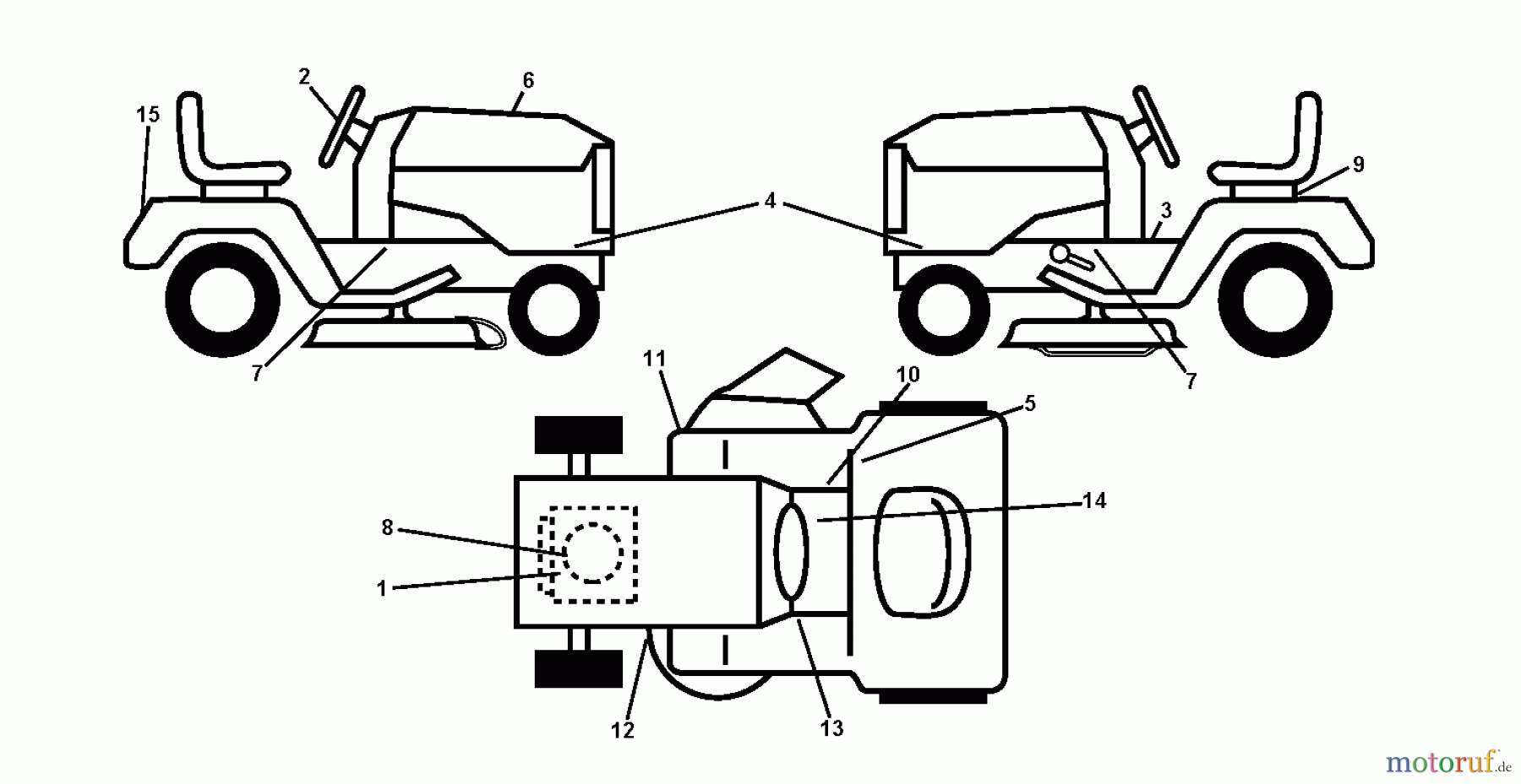  Jonsered Rasen  und Garten Traktoren LT2213 A (96041015200) - Jonsered Lawn & Garden Tractor (2010-01) DECALS