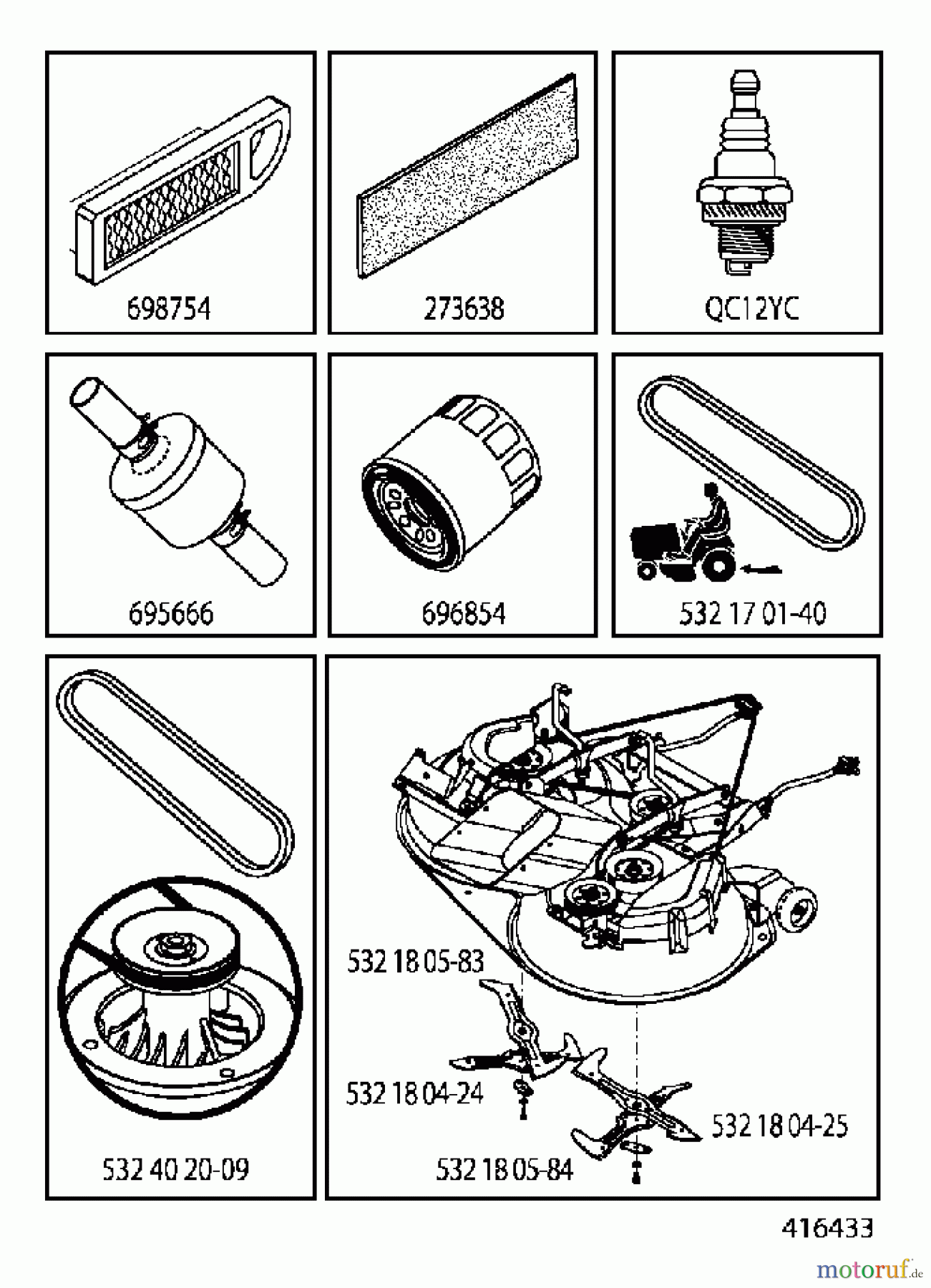  Jonsered Rasen  und Garten Traktoren LT2218 CMA2 (96061032300) - Jonsered Lawn & Garden Tractor (2010-11) ACCESSORIES