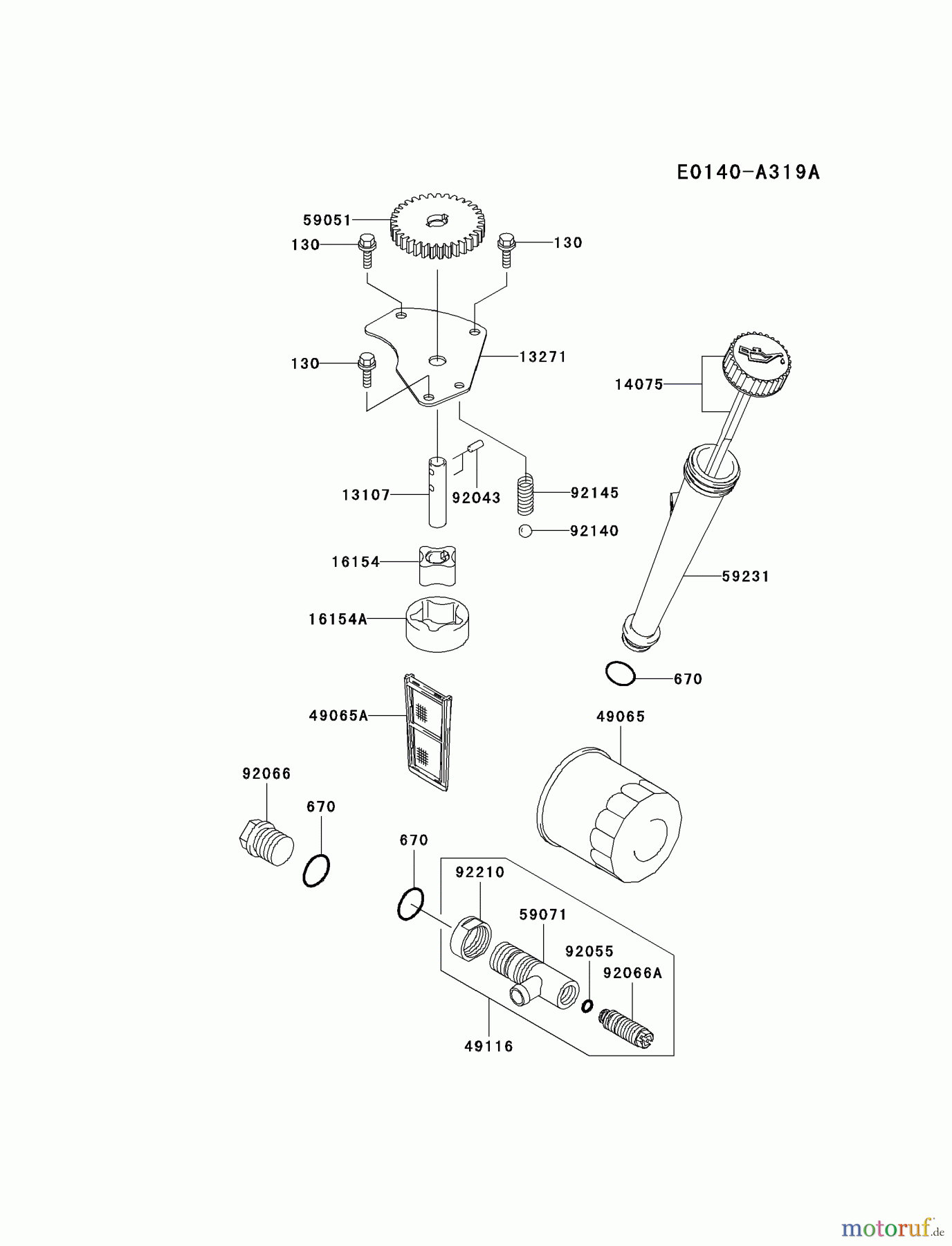  Kawasaki Motoren Motoren Vertikal FA210V - AS02 bis FH641V - DS24 FH641V-BS20 - Kawasaki FH641V 4-Stroke Engine LUBRICATION-EQUIPMENT