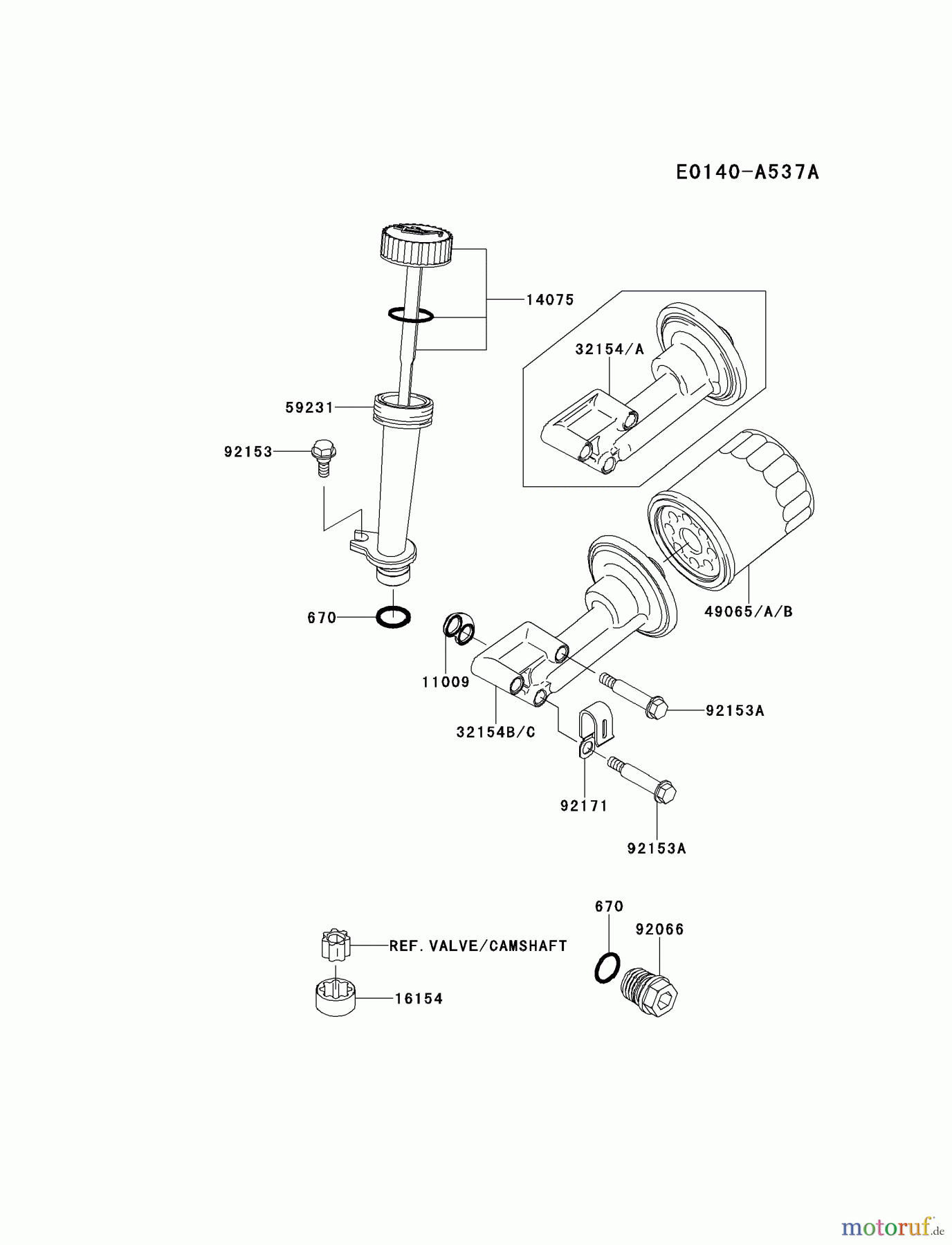  Kawasaki Motoren Motoren Vertikal FH641V - DS25 bis FS481V - BS13 FJ180V-CS23 - Kawasaki FJ180V 4-Stroke Engine LUBRICATION-EQUIPMENT