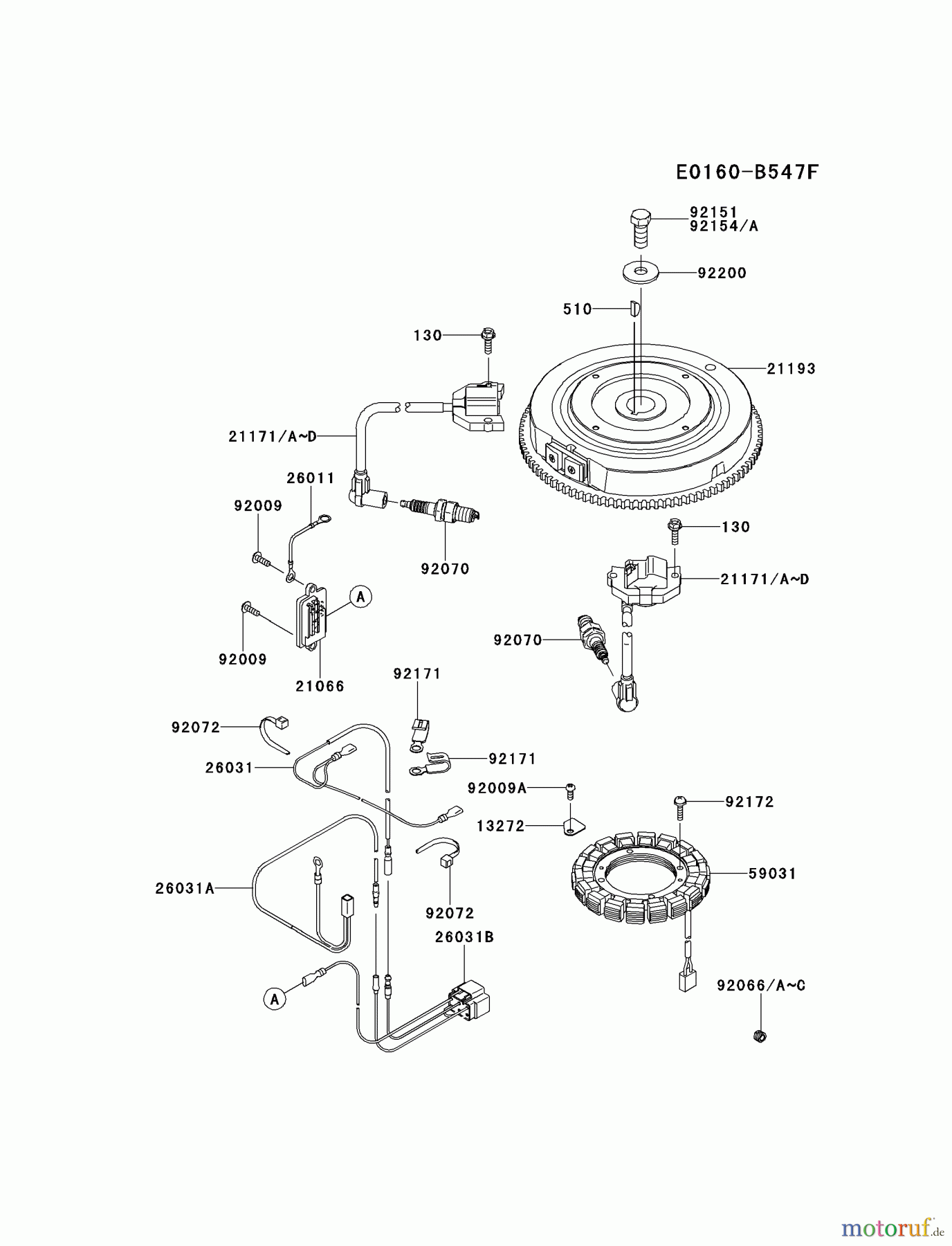  Kawasaki Motoren Motoren Vertikal FH641V - DS25 bis FS481V - BS13 FR691V-ES05 - Kawasaki FR691V 4-Stroke Engine ELECTRIC-EQUIPMENT