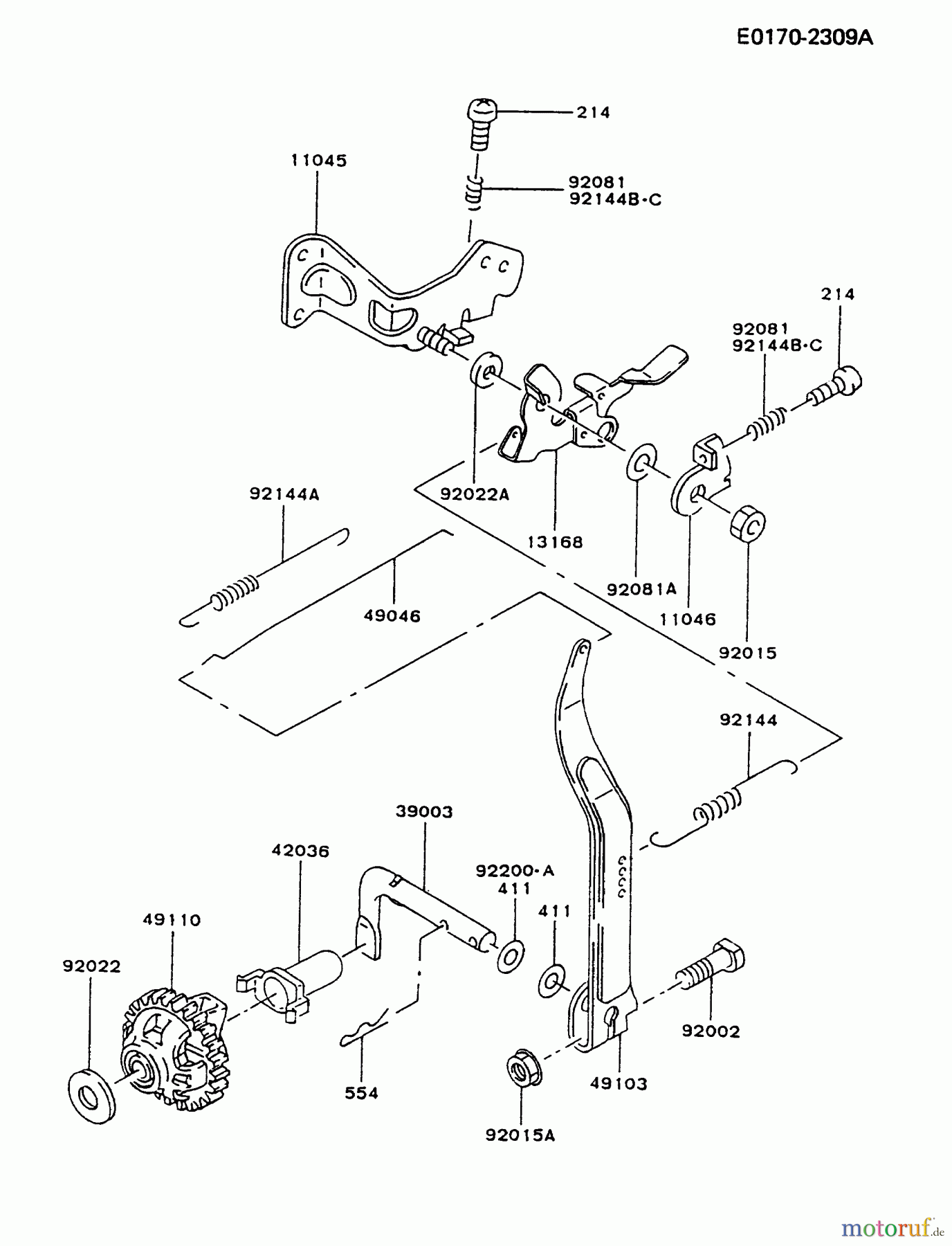  Kawasaki Motoren Motoren, Horizontal FA076D-BS09 - Kawasaki FA076D 4-Stroke Engine CONTROL-EQUIPMENT