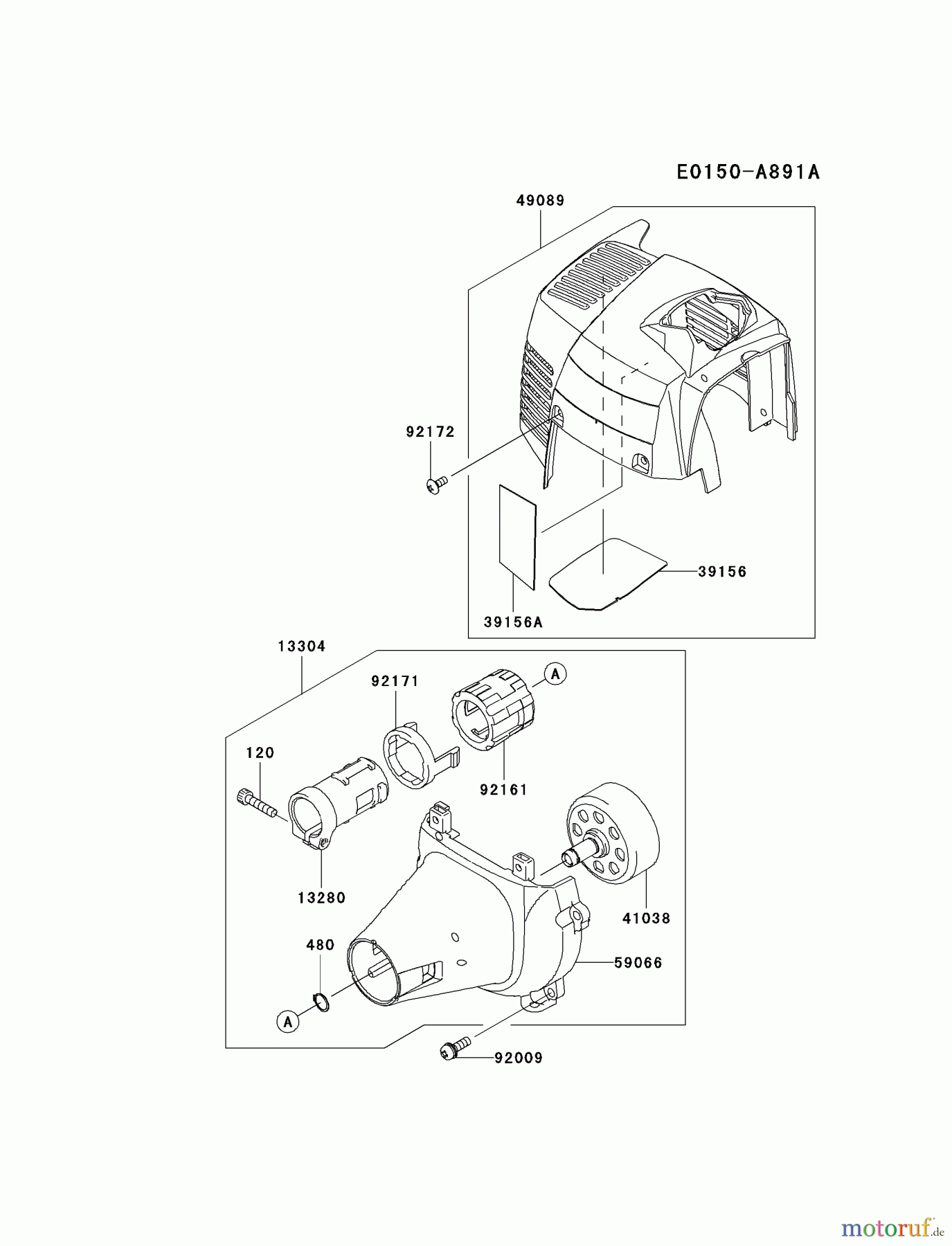  Kawasaki Geräte Trimmer, Faden / Bürste KGT27B-A2 (KGT27B) - Kawasaki Grass Trimmer COOLING-EQUIPMENT