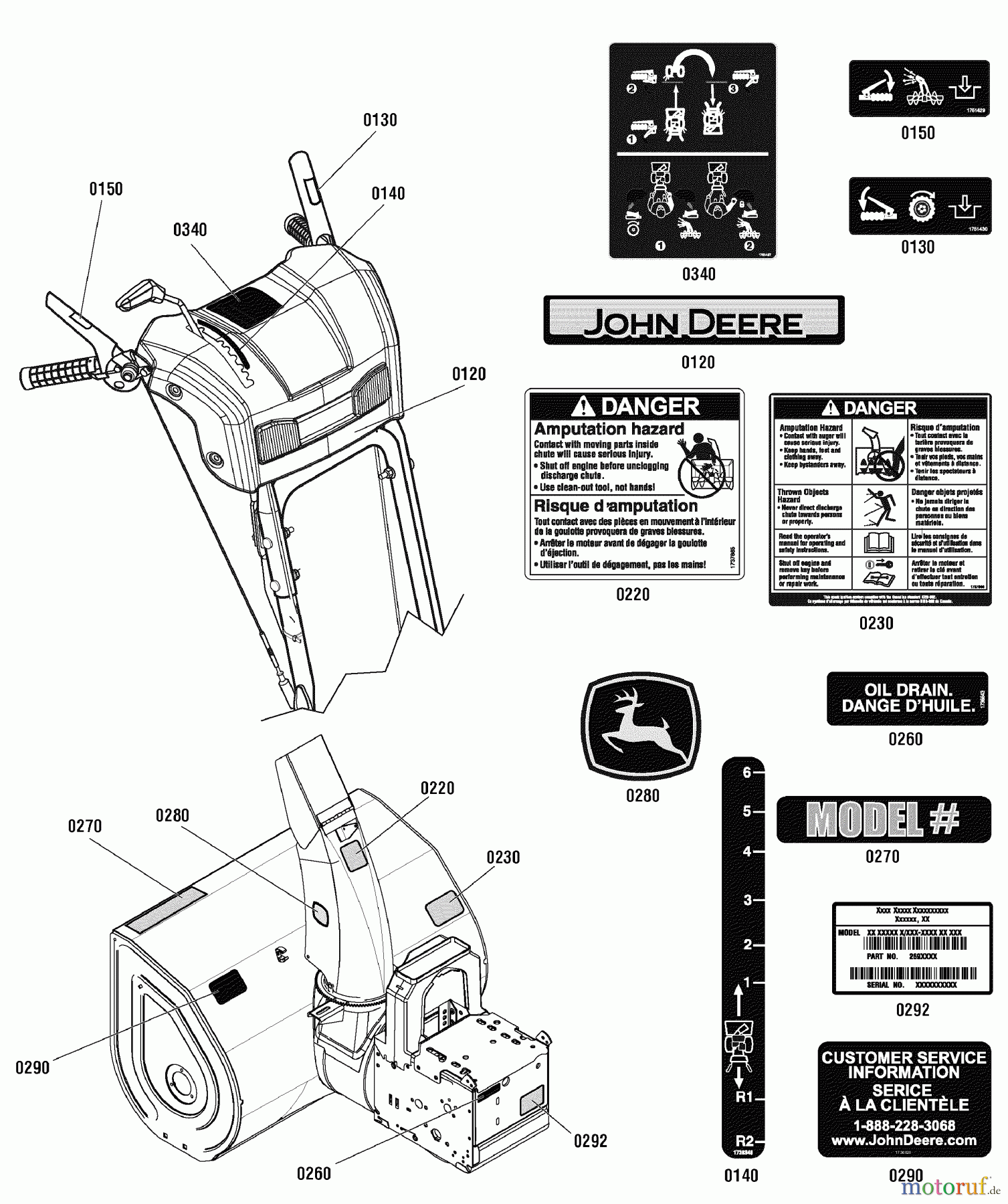  Murray Schneefräsen 1332PE (LP25940) (1695814) - John Deere 32