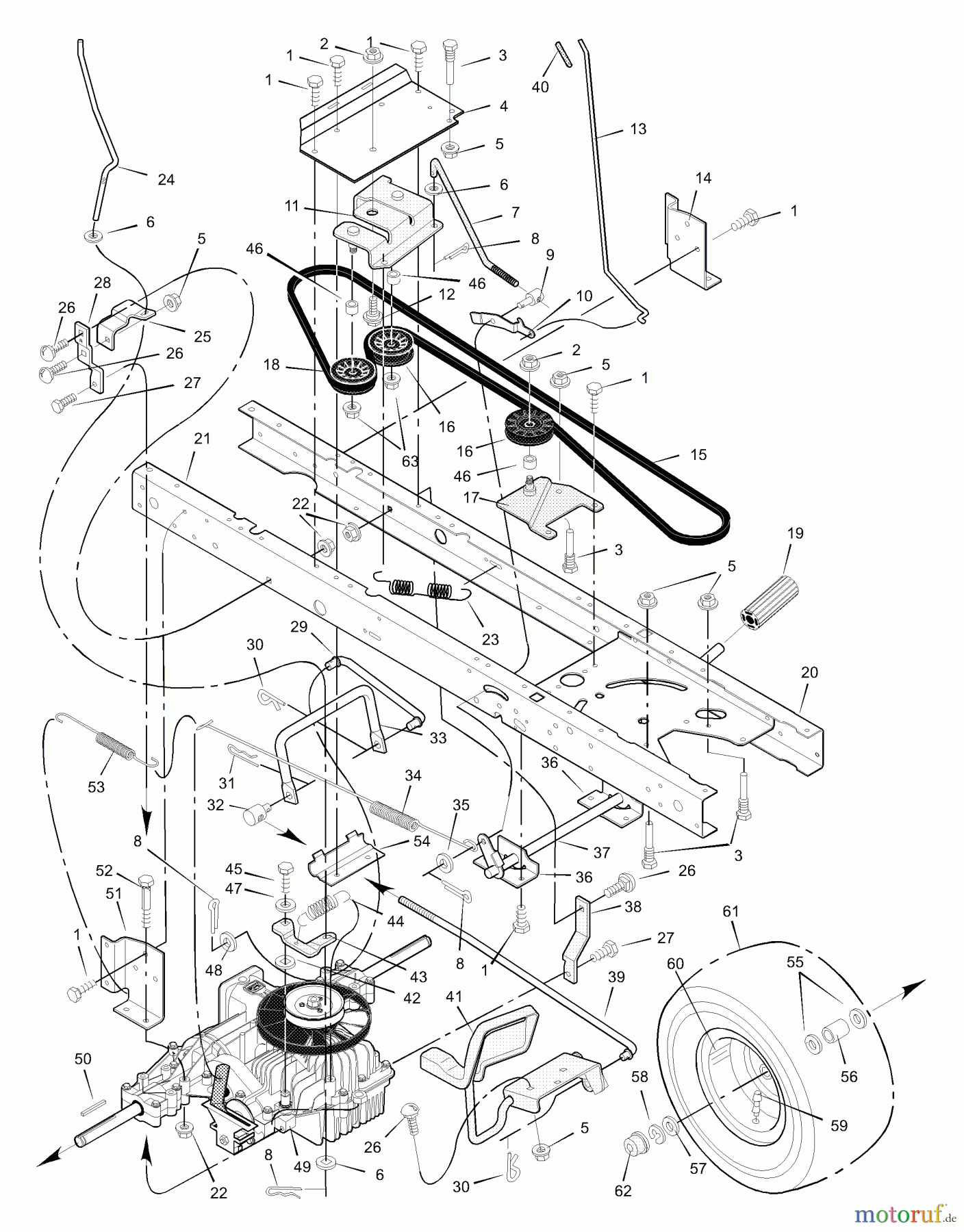  Murray Rasen- und Gartentraktoren 46570x92A - B&S/Murray 46