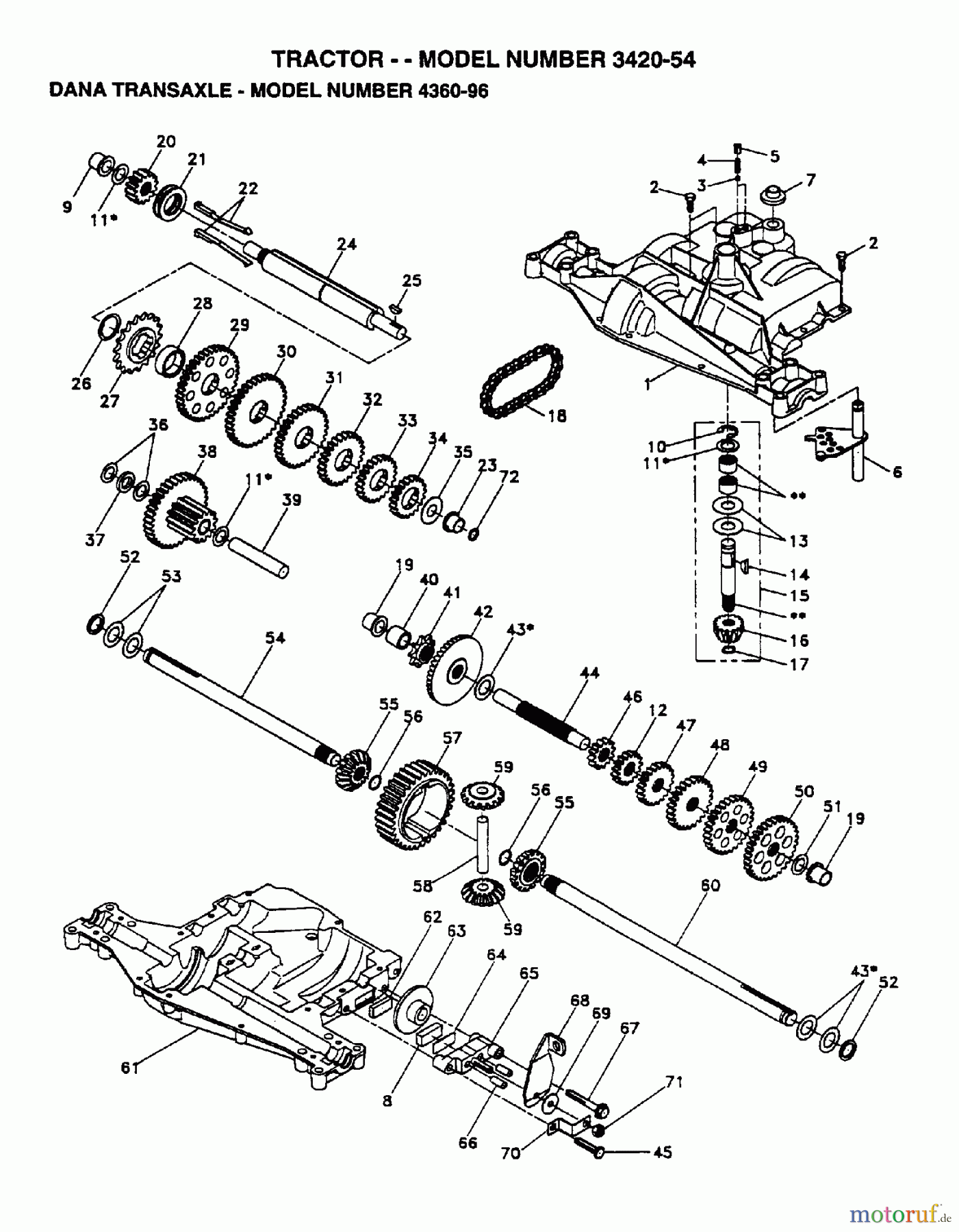  Poulan / Weed Eater Rasen und Gartentraktoren 342054 - Poulan Lawn Tractor (2006-03) TRANSMISSION