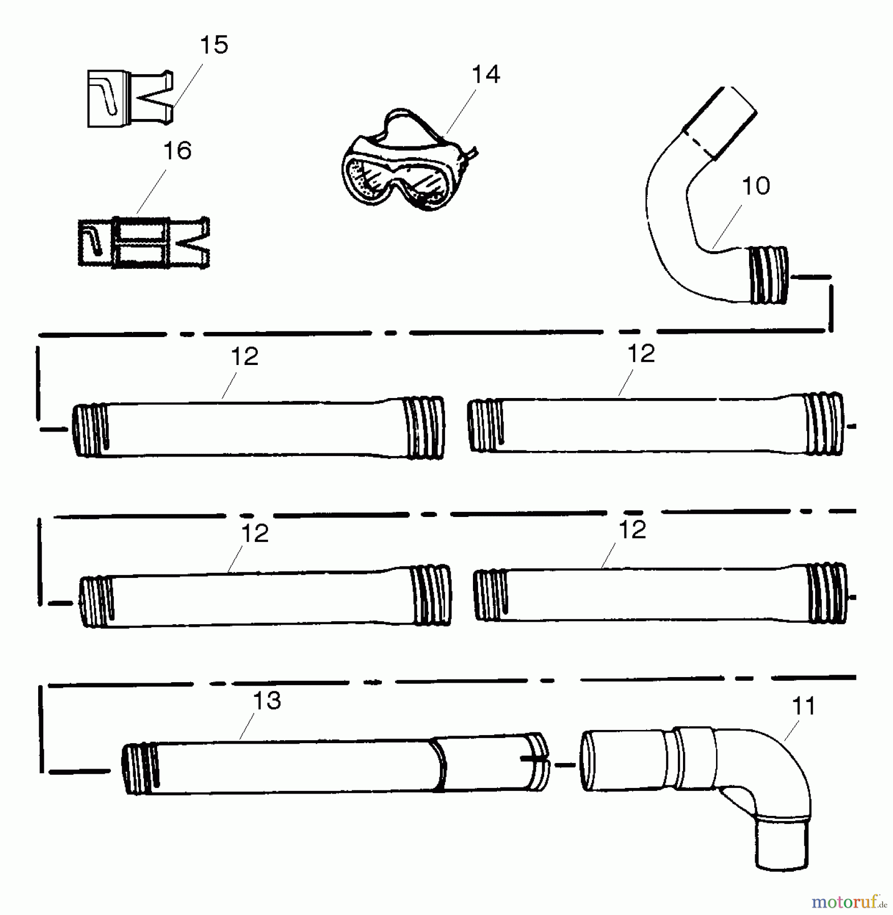  Poulan / Weed Eater Bläser / Sauger / Häcksler / Mulchgeräte 2565 - Weed Eater Electric Blower Gutter Attachment Kit PN 952701696