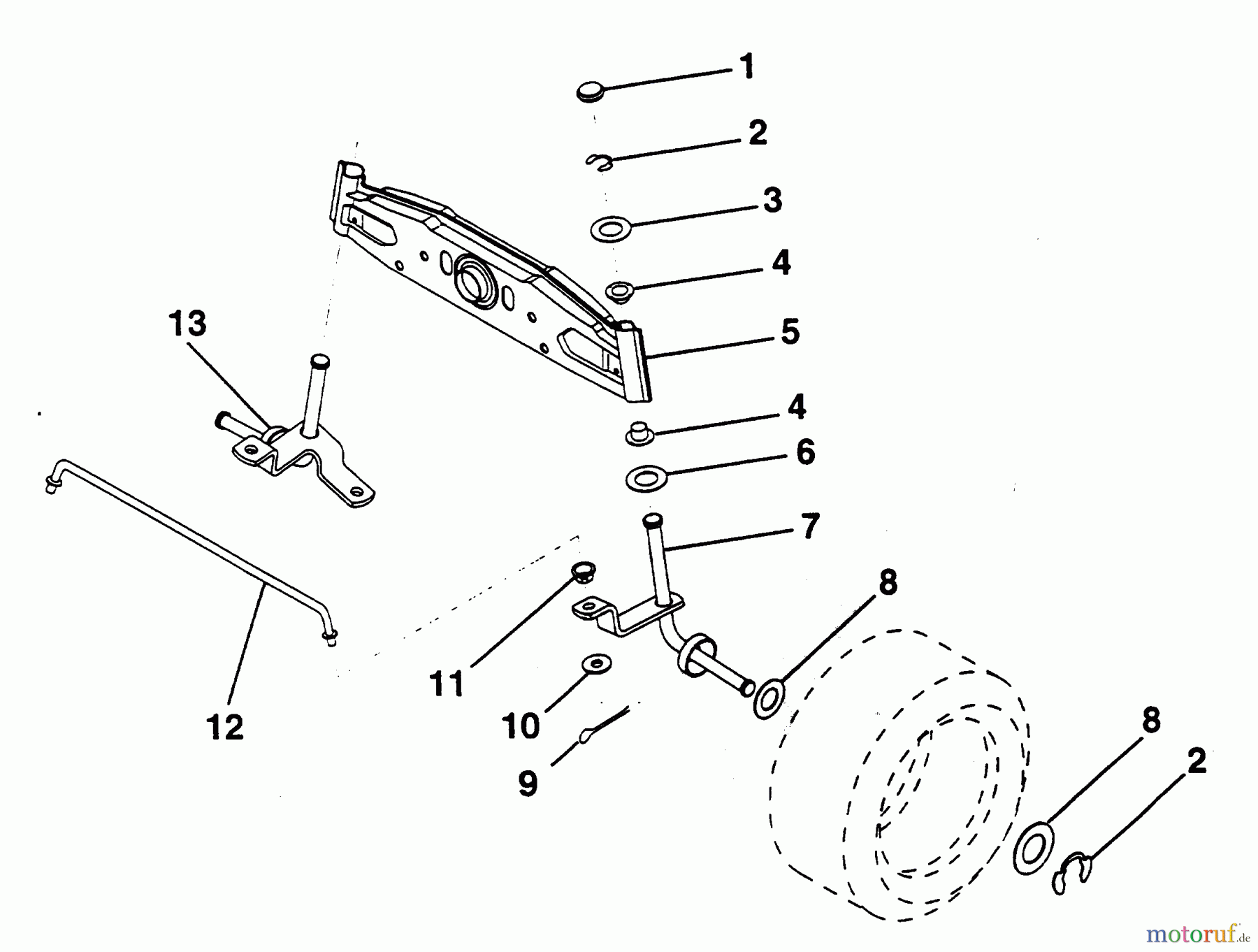  Poulan / Weed Eater Rasen und Gartentraktoren PP1036S - Poulan Pro Lawn Tractor FRONT AXLE