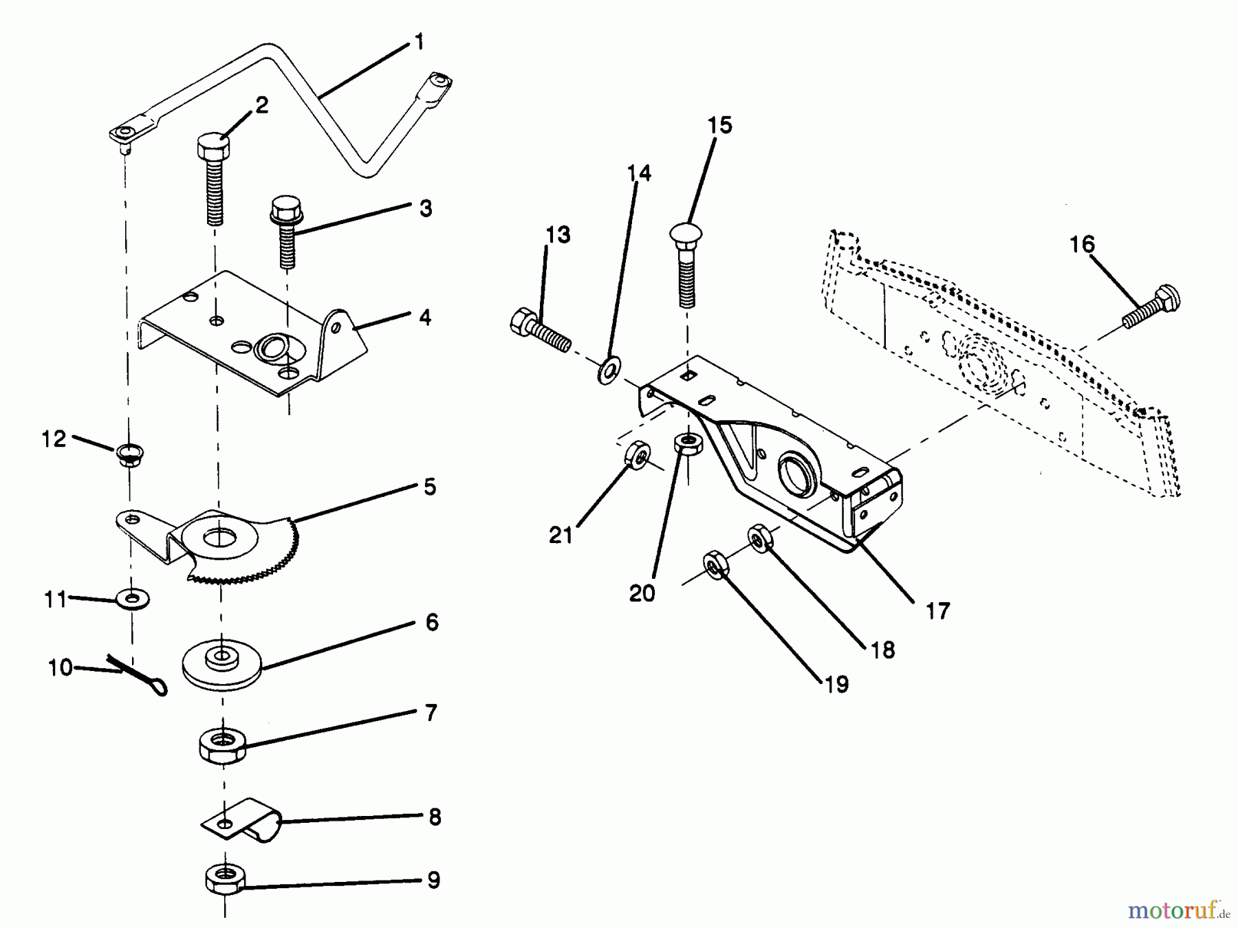  Poulan / Weed Eater Rasen und Gartentraktoren PP1136 - Poulan Pro Lawn Tractor SECTOR GEAR / AXLE SUPPORT