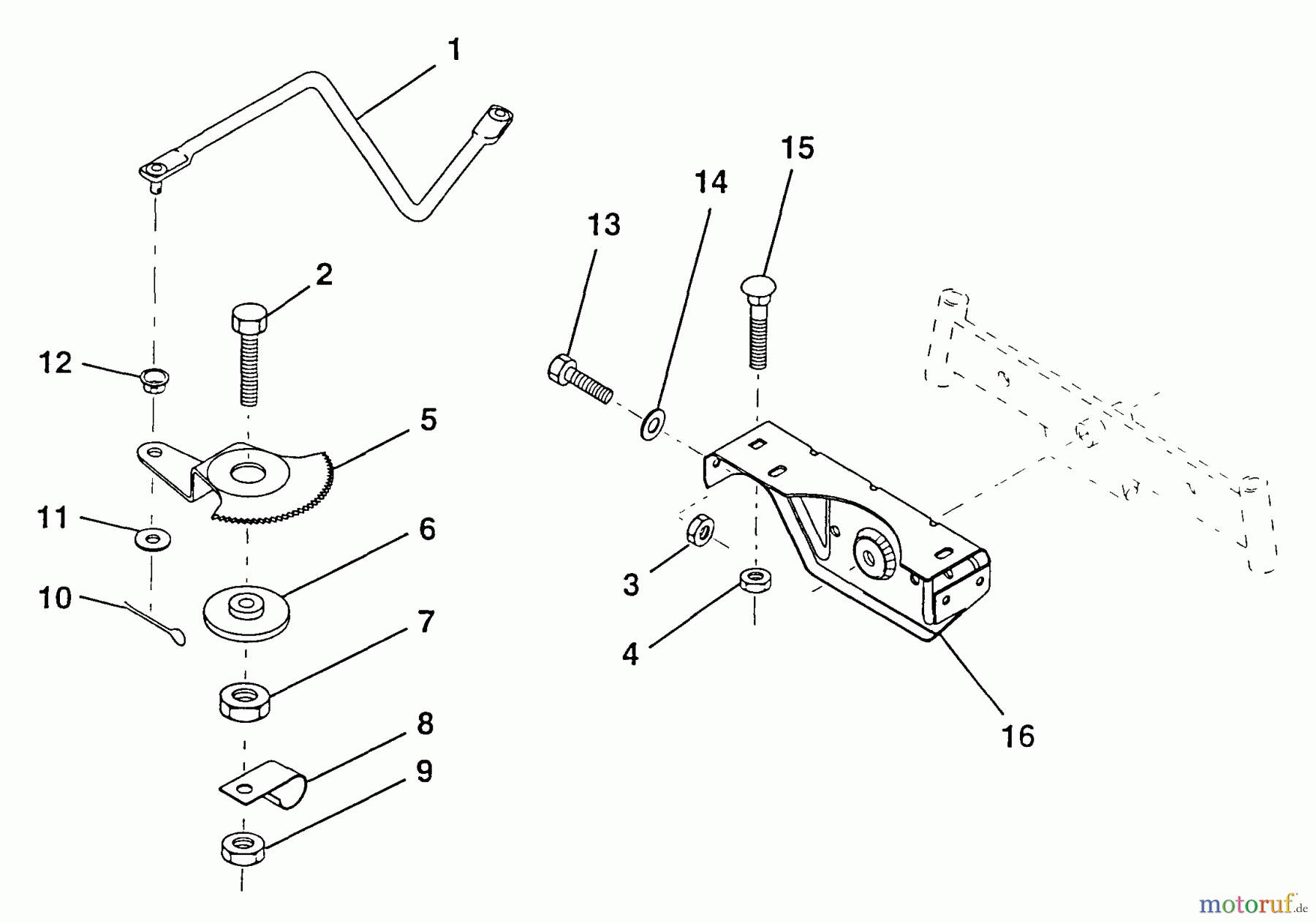  Poulan / Weed Eater Rasen und Gartentraktoren PP11536A - Poulan Pro Lawn Tractor Sector Gear/Axle Support