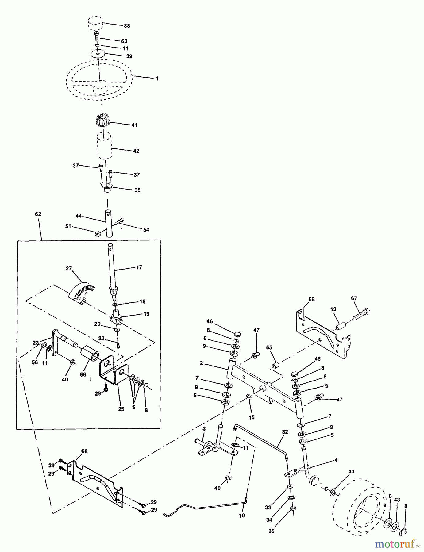  Poulan / Weed Eater Rasen und Gartentraktoren PP16H46B - Poulan Pro Lawn Tractor Steering Assembly