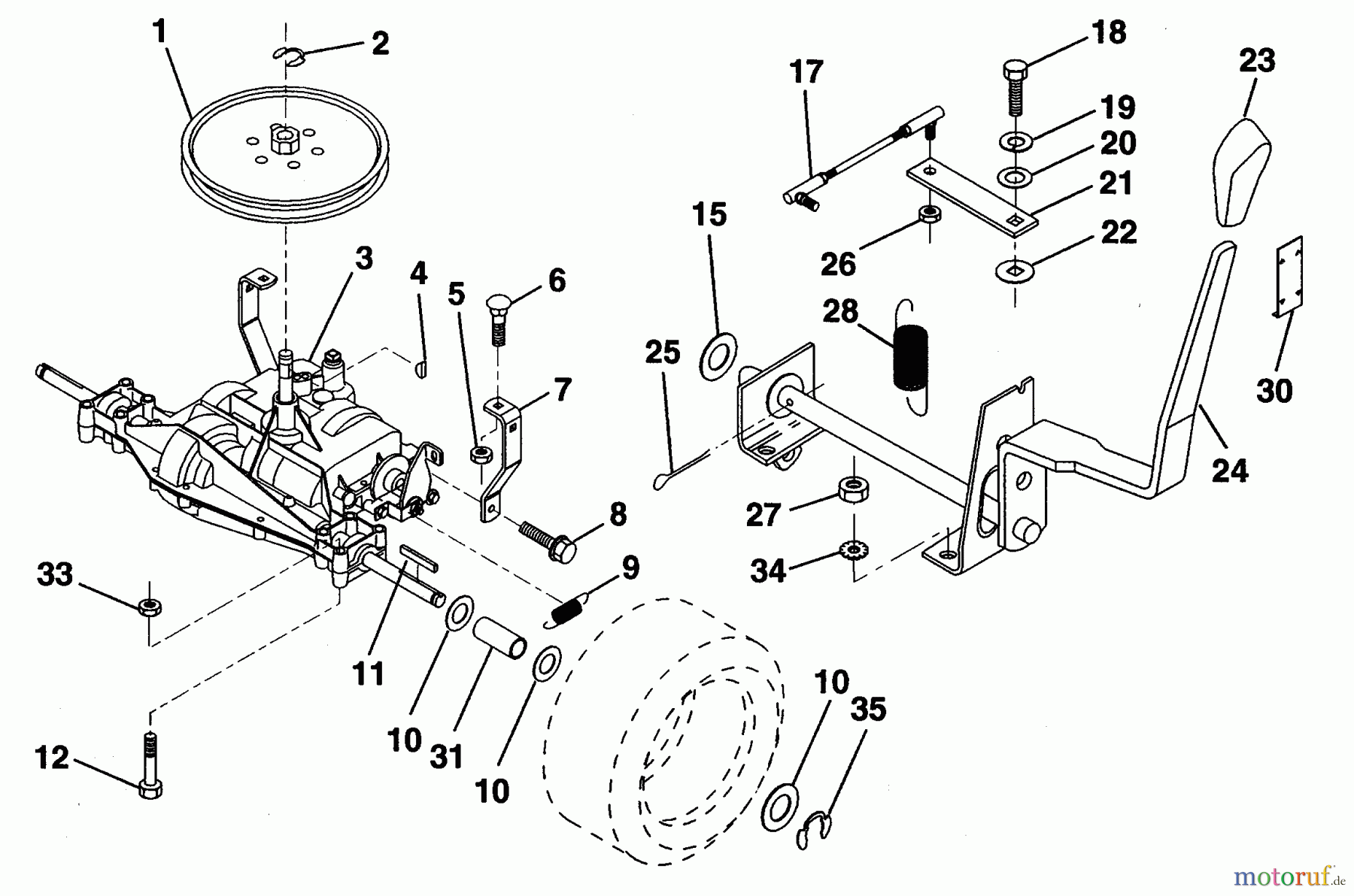  Poulan / Weed Eater Rasen und Gartentraktoren PP21R38MA - Poulan Pro Lawn Tractor TRANSAXLE