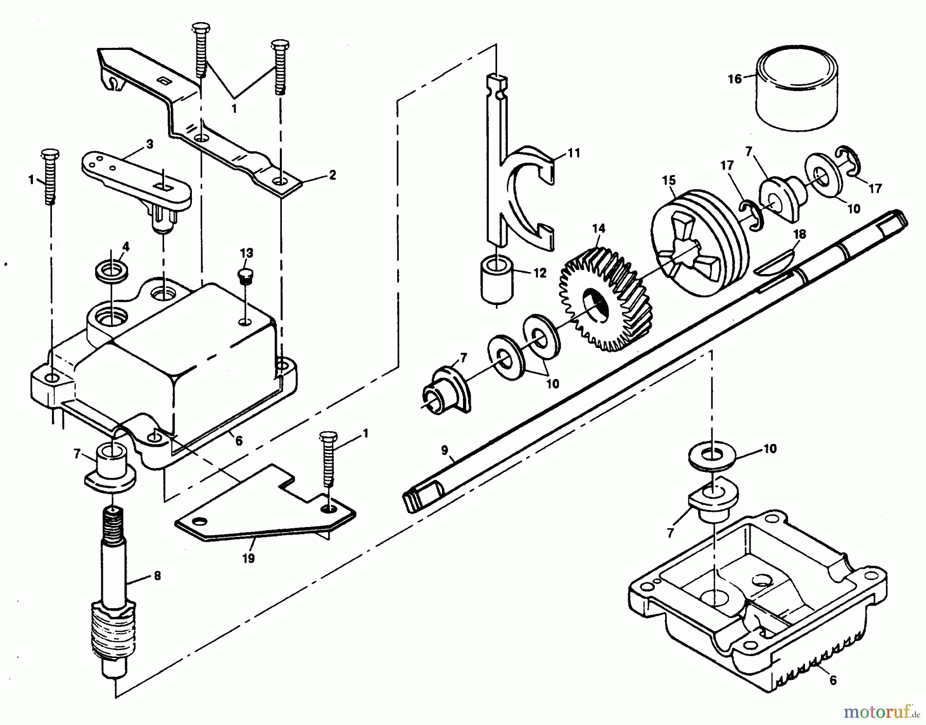  Poulan / Weed Eater Rasenmäher PP750PKA - Poulan Pro Walk-Behind Mower GEARCASE ASSEMBLY