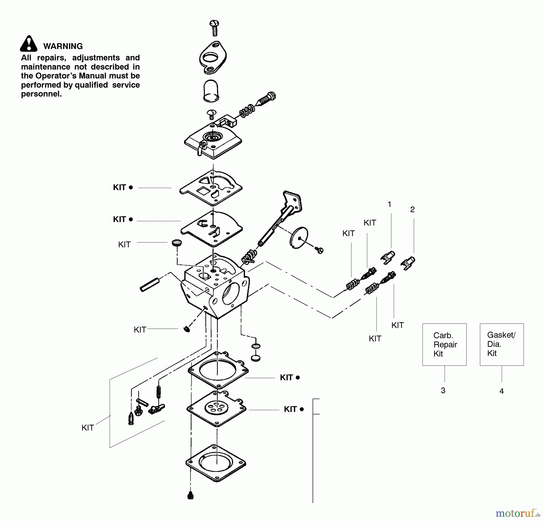  Poulan / Weed Eater Bläser / Sauger / Häcksler / Mulchgeräte FL1500 (Type 6) - Weed Eater Featherlite Blower Carburetor Assembly (C1U-W12) P/N 530071471