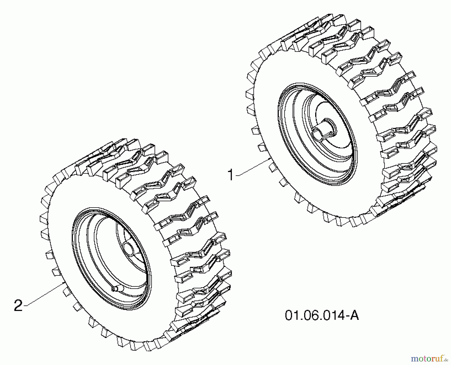  Poulan / Weed Eater Schneefräsen PR18530ES (96198004902) - Poulan Pro Snow Thrower (2012-07) WHEELS TIRES #1