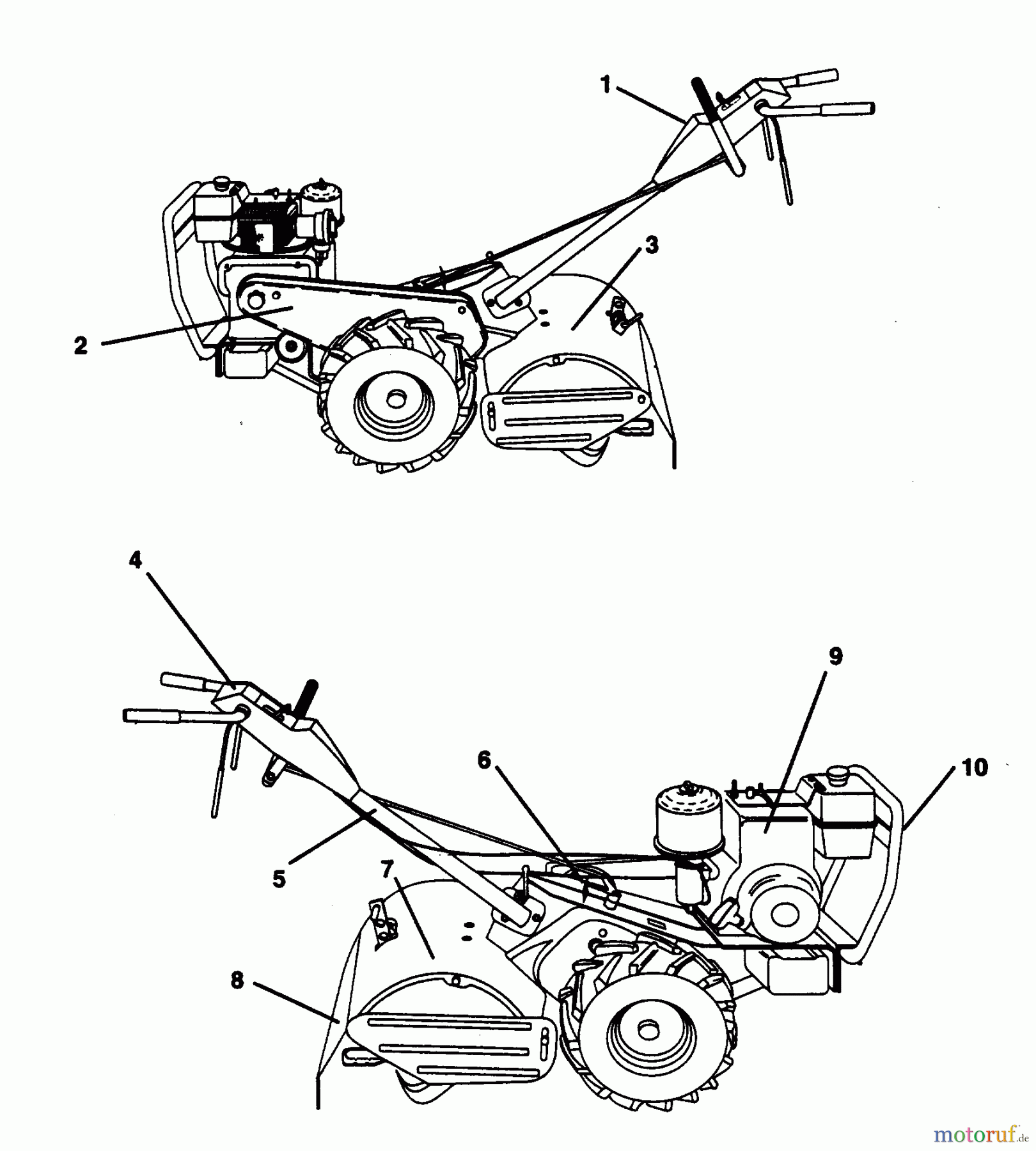  Poulan / Weed Eater Motorhacken / Kultivierer PPRT8KA - Poulan Pro Rear-Tine Tiller DECALS