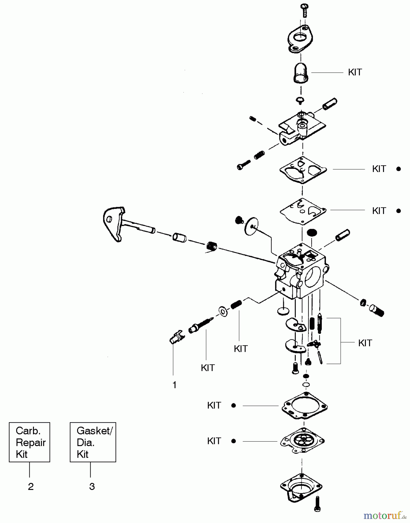  Poulan / Weed Eater Motorsensen, Trimmer TE400CXL (Type 1) - Weed Eater String Trimmer Carburetor Type 1-5