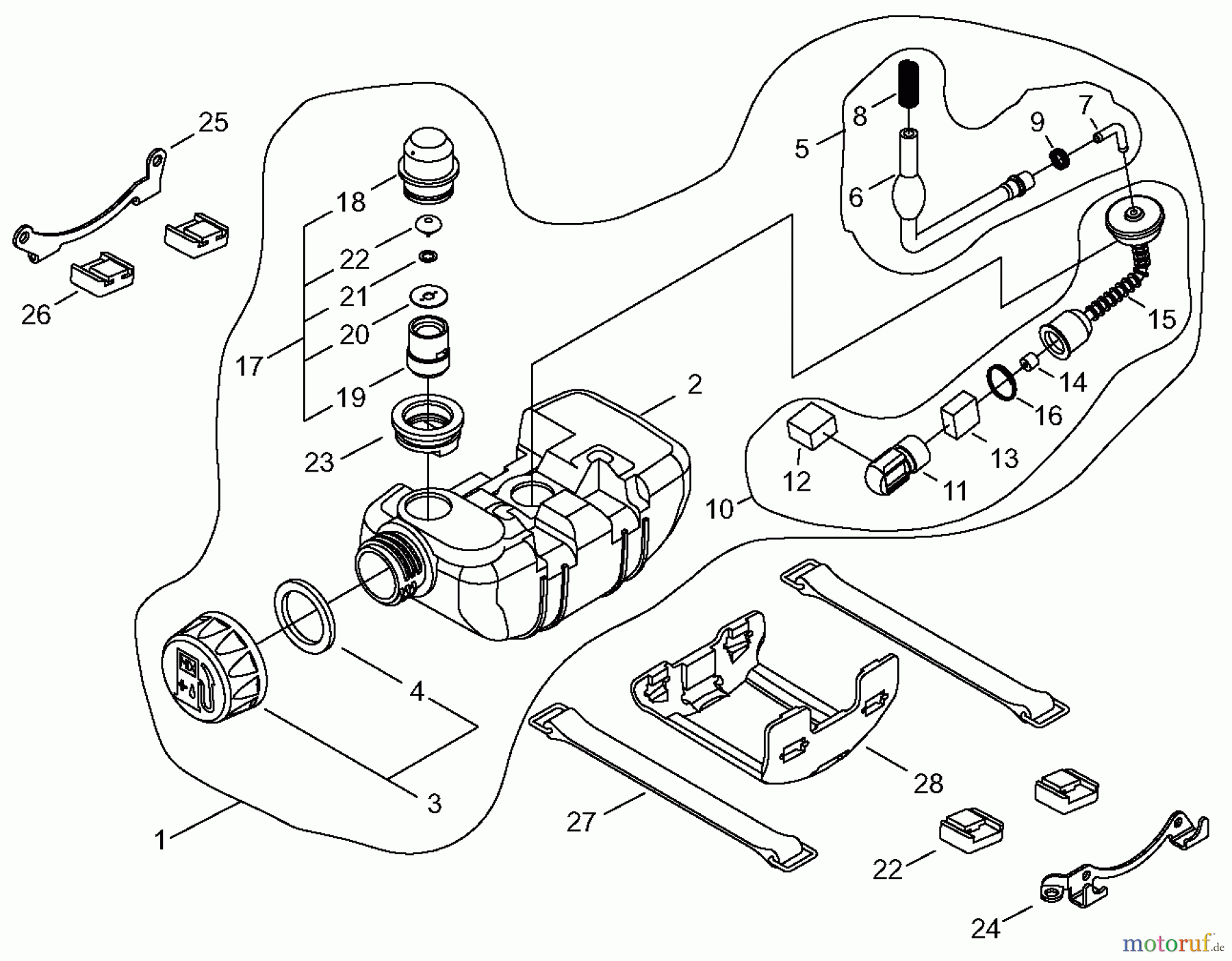  Shindaiwa Trimmer, Faden / Bürste B45 - Shindaiwa  Fuel Tank