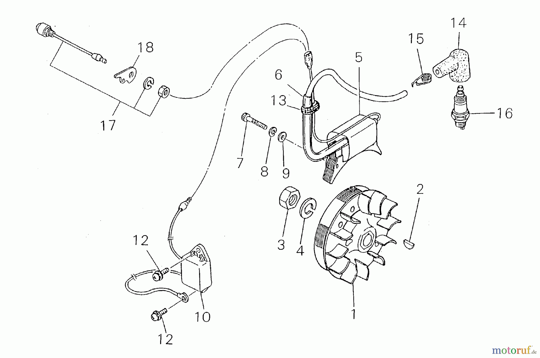  Shindaiwa Trimmer, Faden / Bürste BP30LT - Shindaiwa String Trimmer / Brush Cutter Flywheel, Ignition