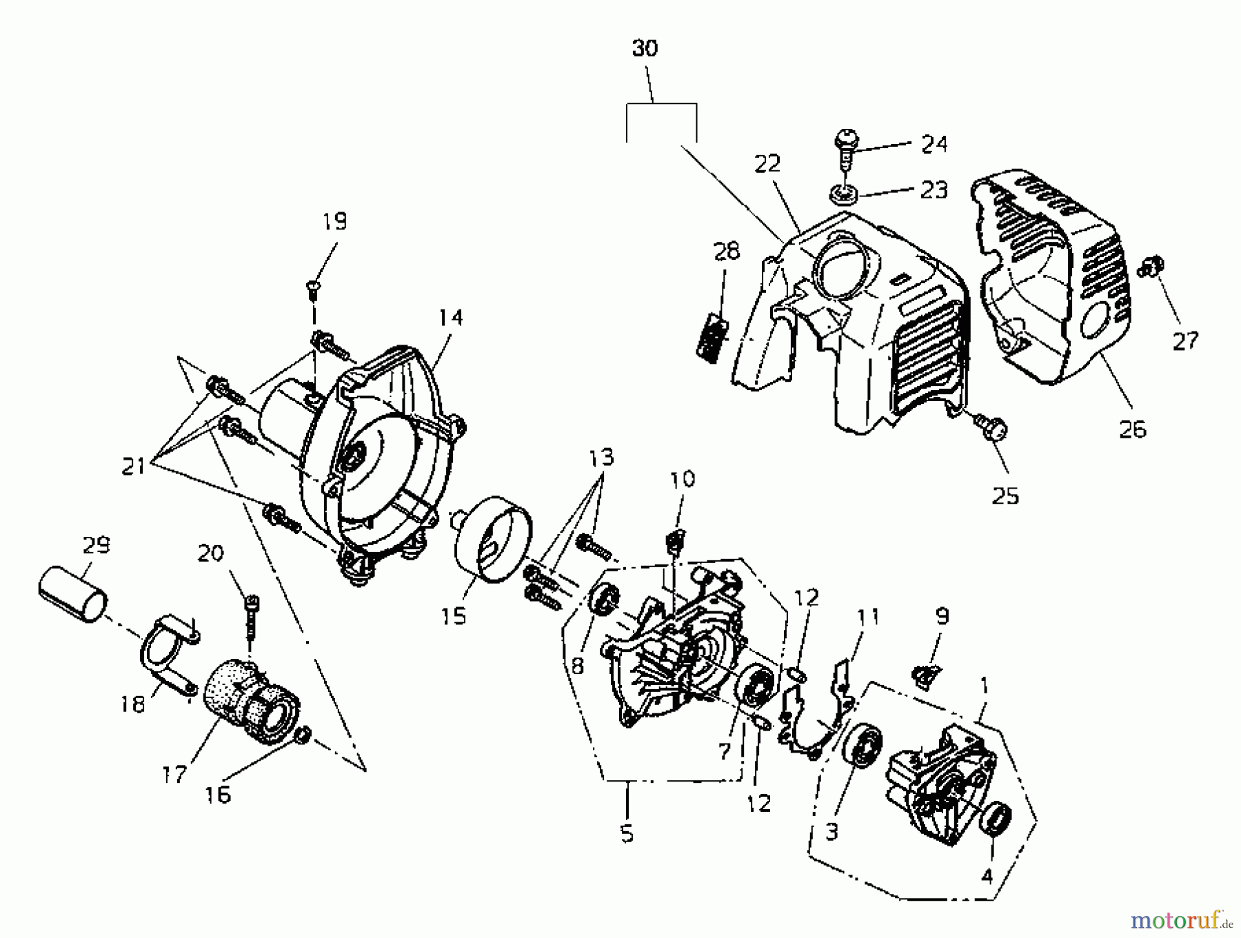  Shindaiwa Trimmer, Faden / Bürste F195S - Shindaiwa String Trimmer Crankcase