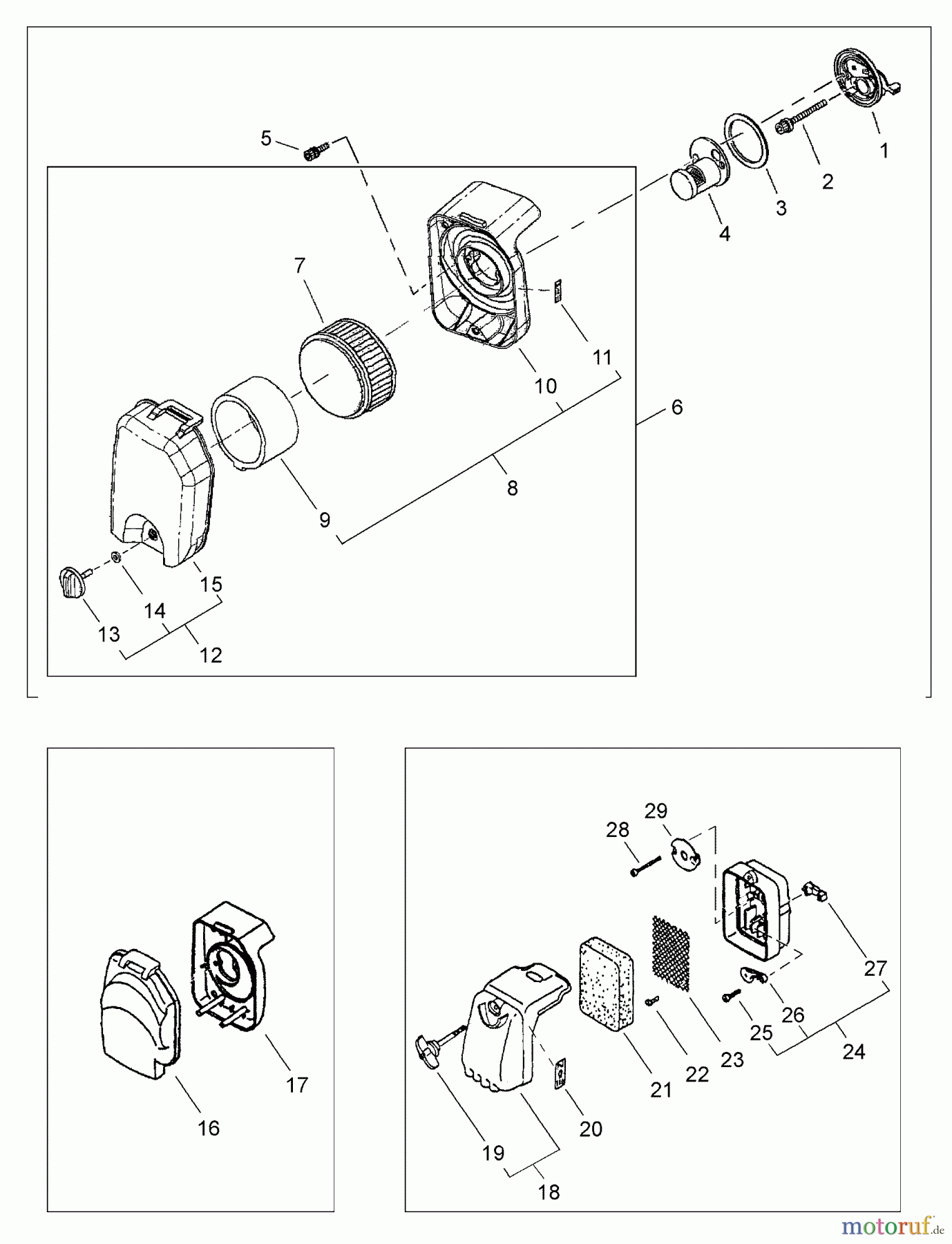  Shindaiwa Bläser / Sauger / Häcksler / Mulchgeräte EB630RT (EPA) - Shindaiwa Back Pack Blower Air Filter