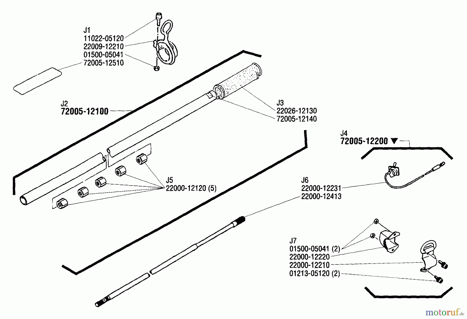  Shindaiwa Trimmer, Faden / Bürste T25 - Shindaiwa String Trimmer Outer Tube