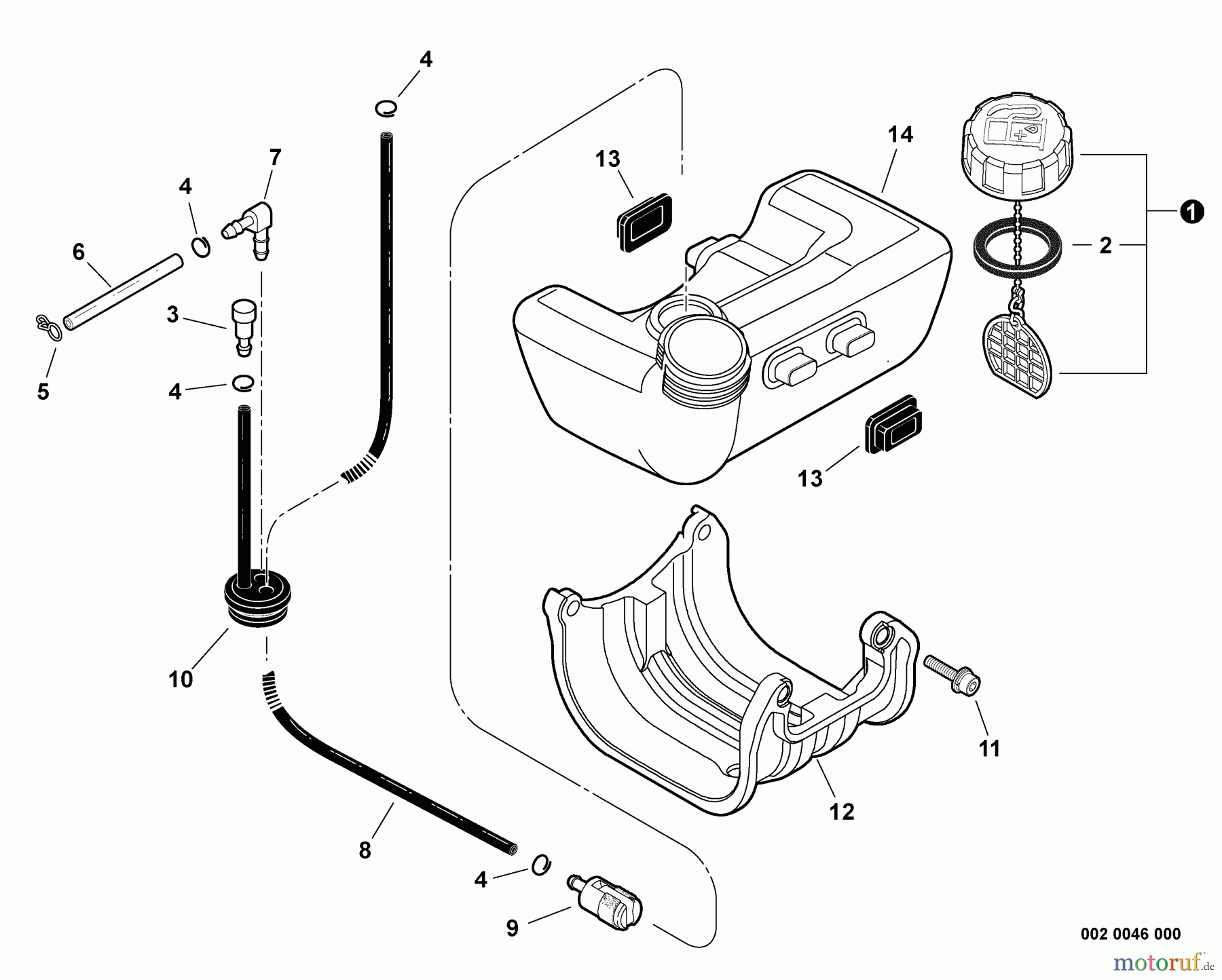  Shindaiwa Trimmer, Faden / Bürste T254 - Shindaiwa String Trimmer, S/N: T10311001001 - T10311999999 Fuel System  S/N: T10311001001 - T10311002140