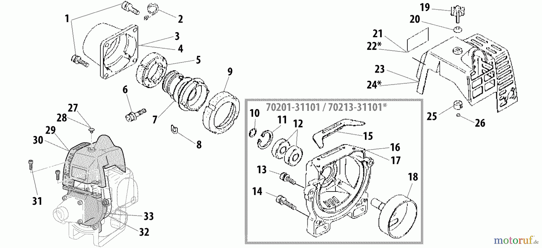  Shindaiwa Trimmer, Faden / Bürste T260B - Shindaiwa String Trimmer Fan Cover