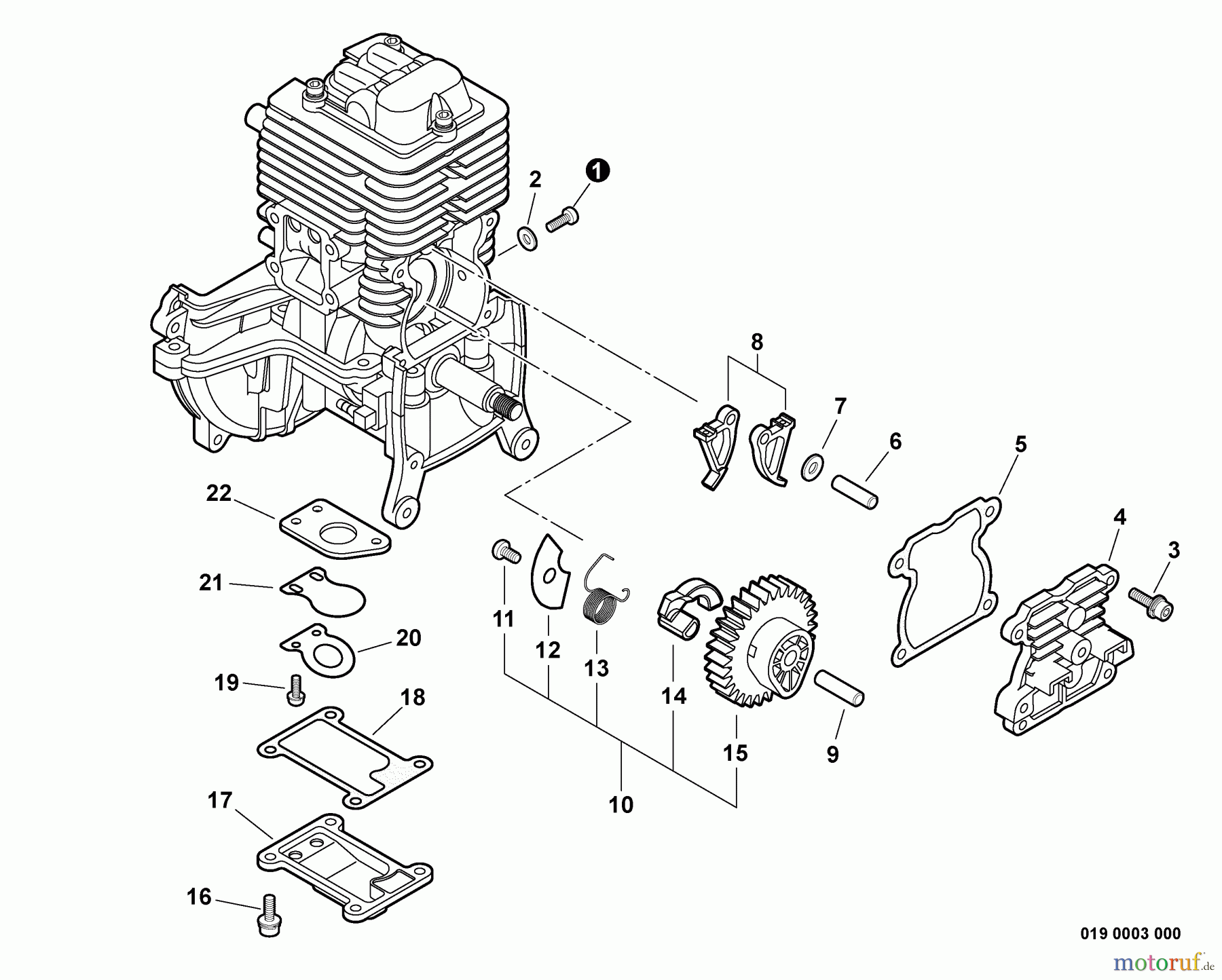  Shindaiwa Trimmer, Faden / Bürste T344 - Shindaiwa String Trimmer, S/N: T14811001001 - T14811999999 Cam Gear, Reed Valve