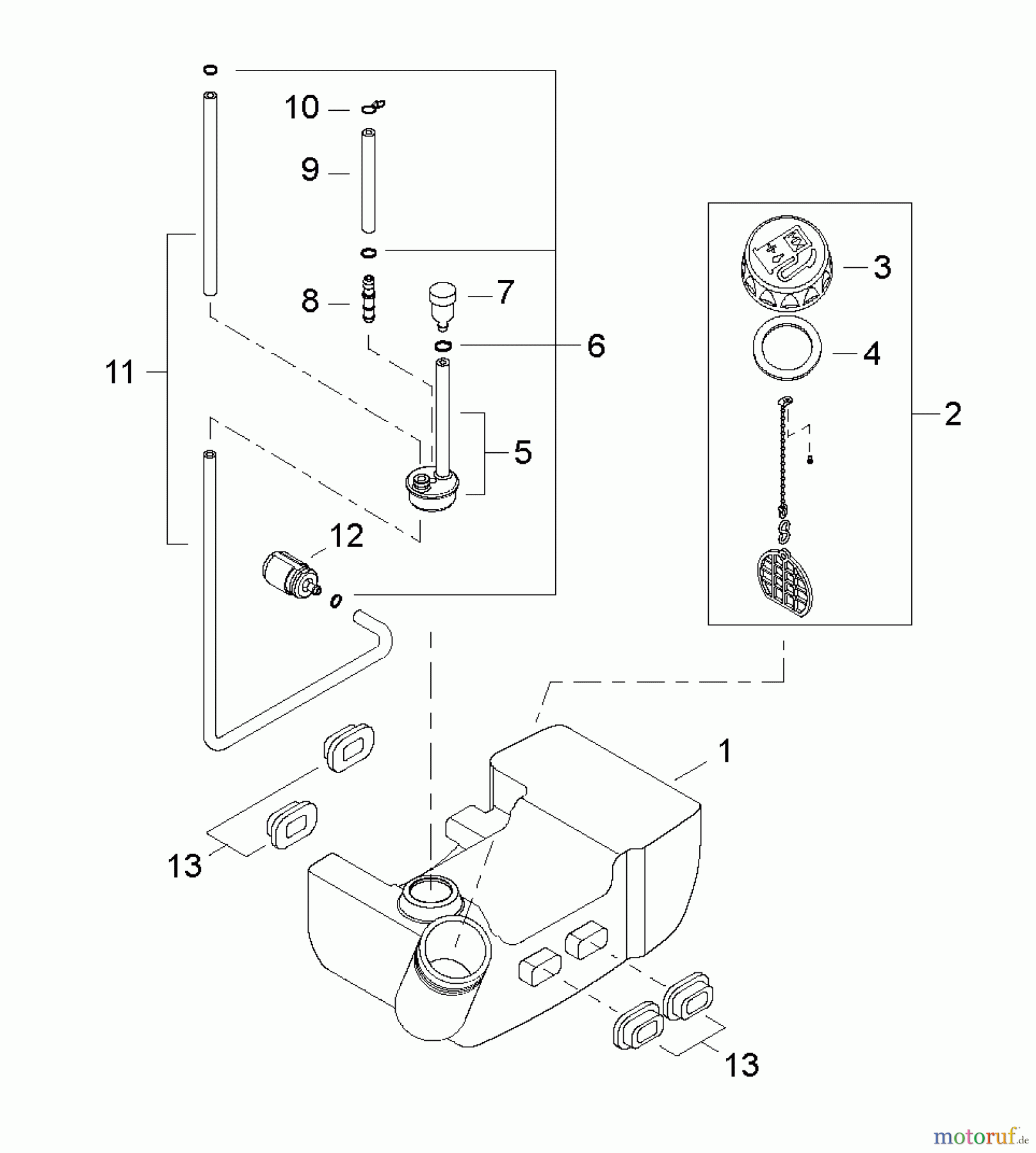  Shindaiwa Wasserpumpen GP344 - Shindaiwa Water Pump, S/N: T15912001001 - T15912999999 Fuel Tank