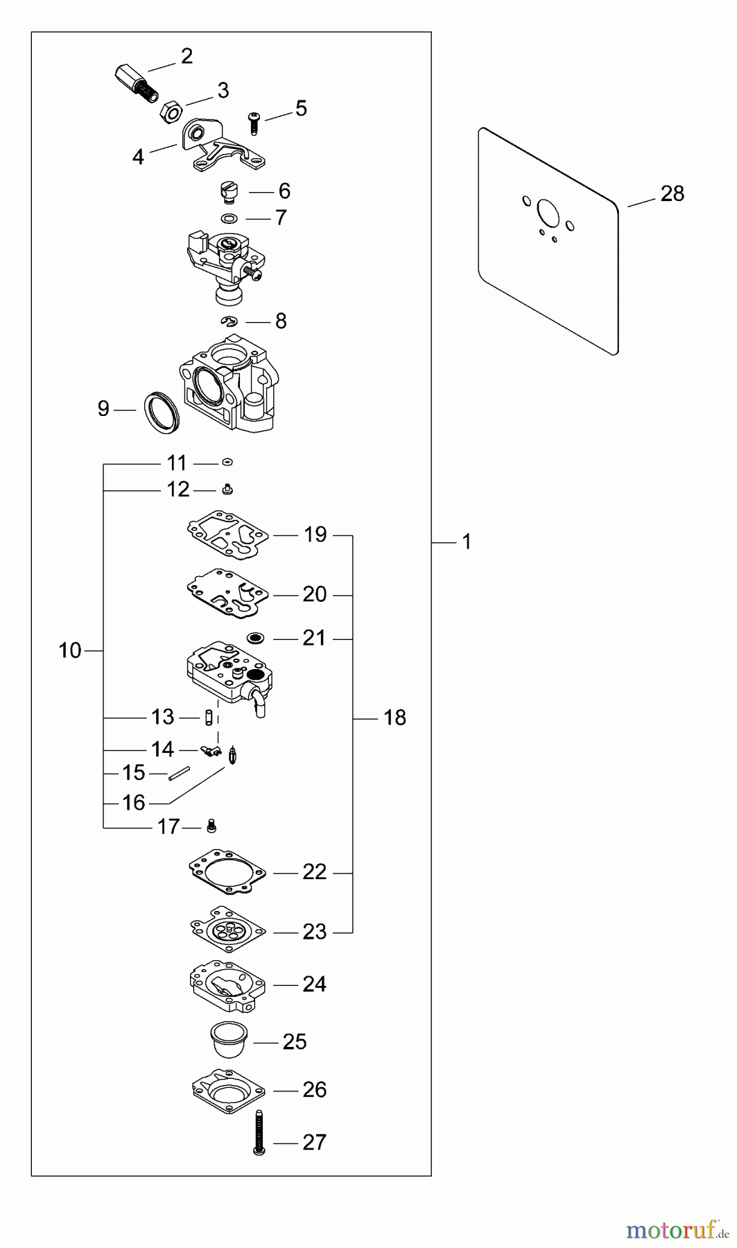  Shindaiwa Bläser / Sauger / Häcksler / Mulchgeräte EB802 - Shindaiwa Back Pack Blower Carburetor