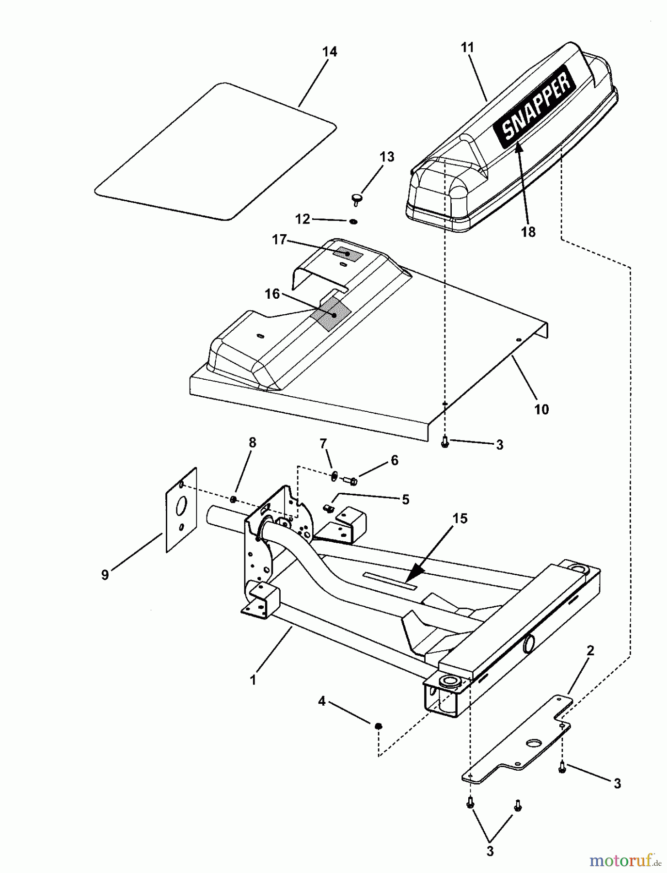  Snapper Zubehör. Rasenmäher 7060947 - Snapper Bag N-Wagon, 30 Bushel YZ16335BVE (84946) 33