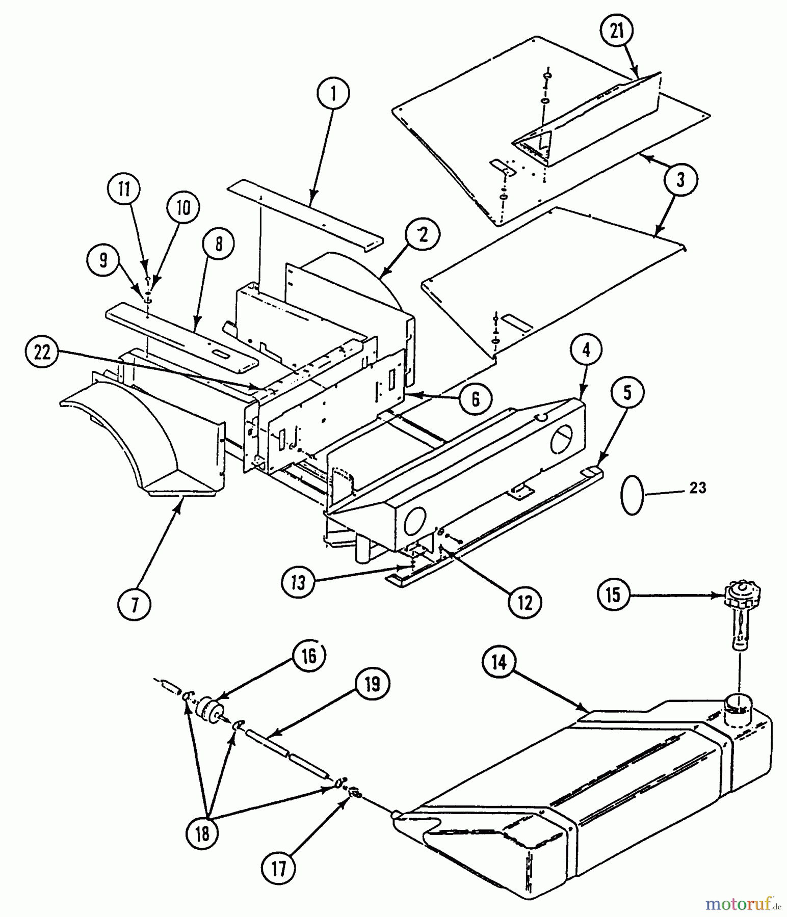  Snapper Nullwendekreismäher, Zero-Turn Z1800T (82159) - Snapper 18 HP Zero-Turn Mower, Chain Drive, ZTR Series 0 Body Cover Parts