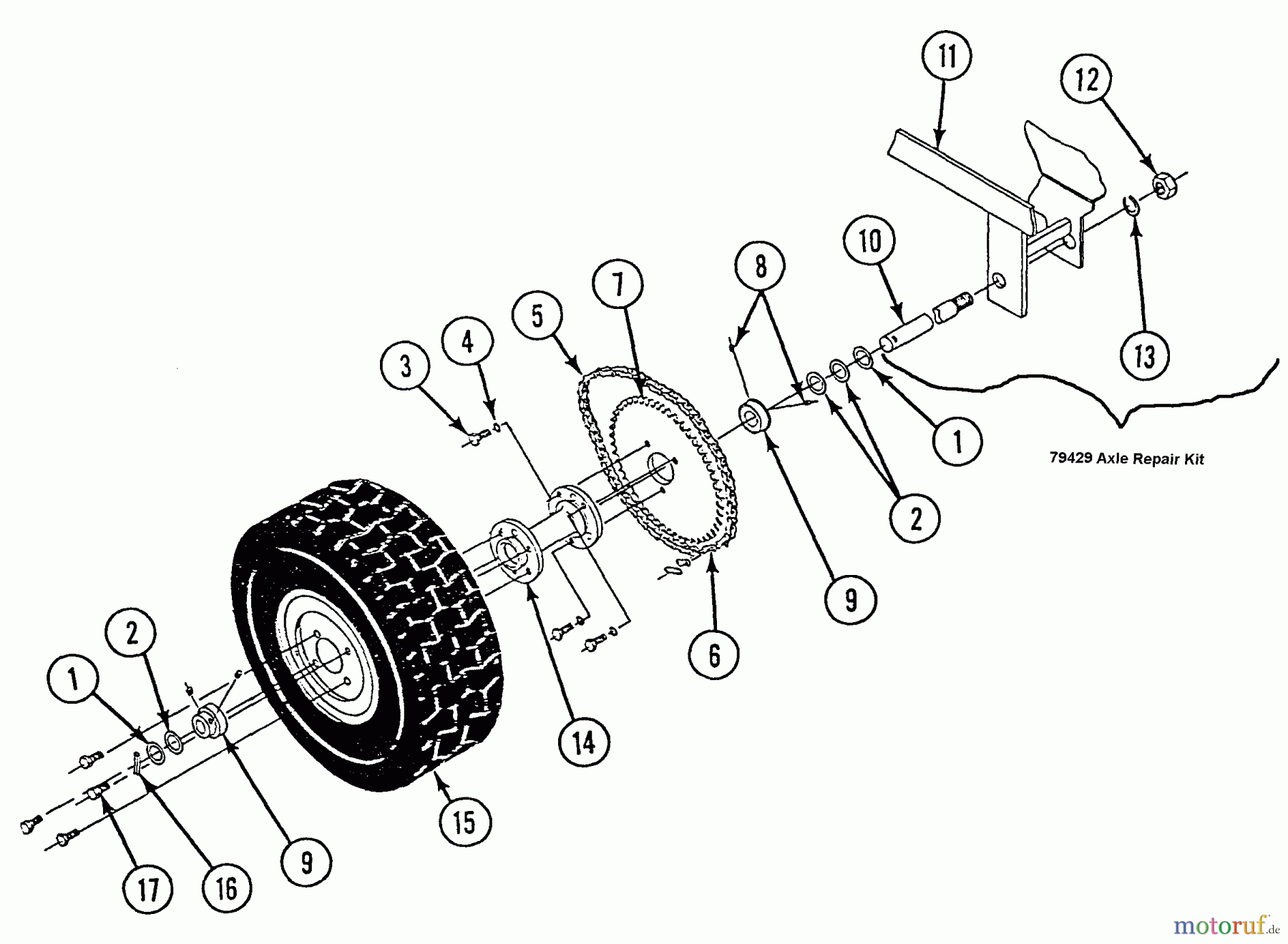  Snapper Nullwendekreismäher, Zero-Turn Z180T (82119) - Snapper 18 HP Zero-Turn Mower, Chain Drive, ZTR Series 0 Final Drive Parts W/Cast Hub