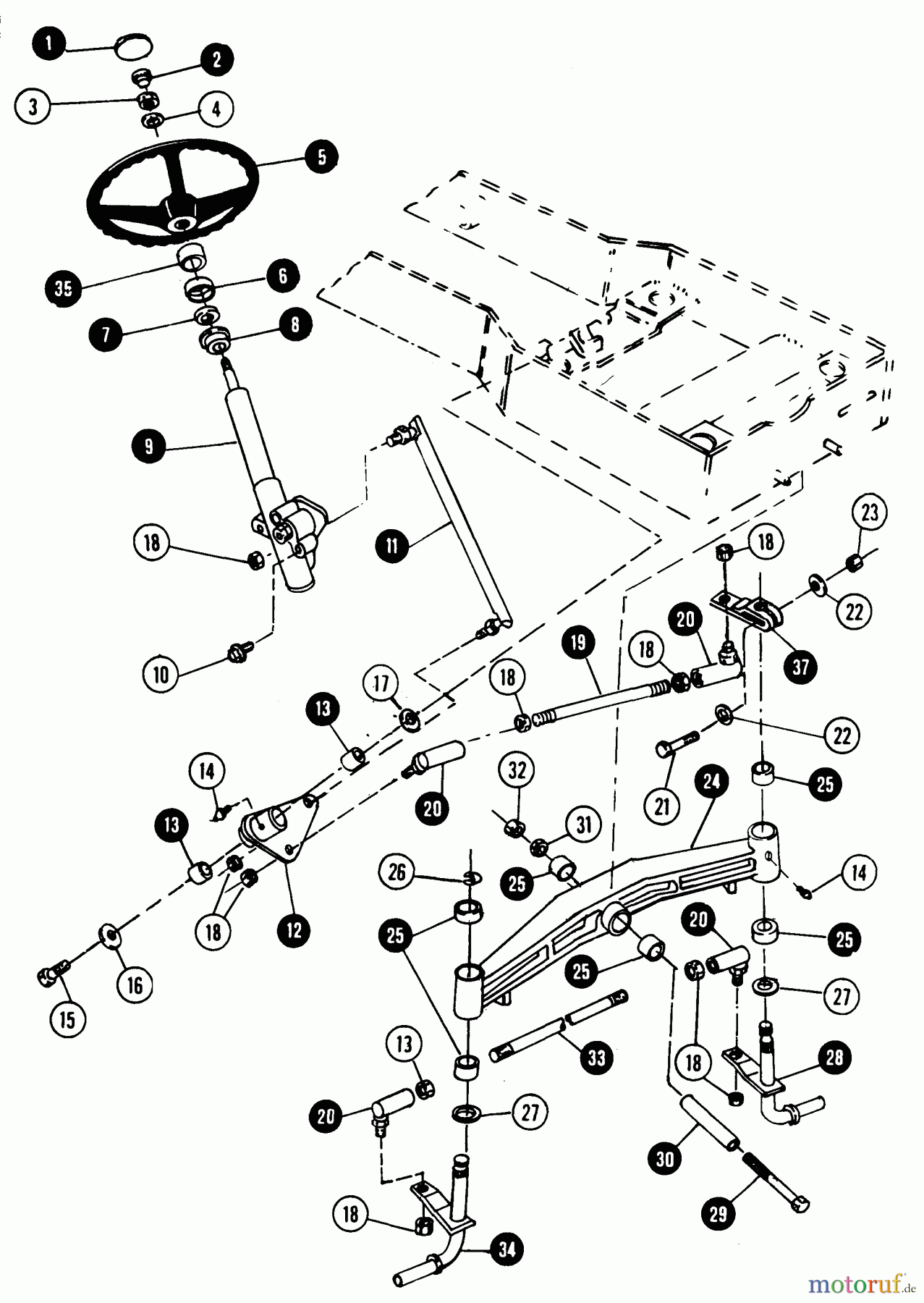  Snapper Rasen- und Gartentraktoren 1650 (80424) - Snapper 16 HP Garden Tractor, Hydro Drive, MF Series Steering, Front Suspension