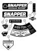 Snapper RP215012 - 21" Walk-Behind Mower, 5 HP, Steel Deck, Recycling, Series 12 Pièces détachées Decals (Part 1)