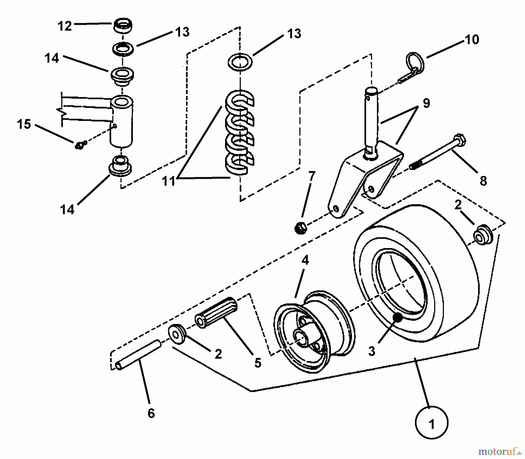  Snapper Rasenmäher für Großflächen SPLH140KH (80898) - Snapper Wide-Area Walk-Behind Mower, 14 HP, Hydro Drive, Loop Handle, Series 0 Caster, Wheel & Tire Assembly