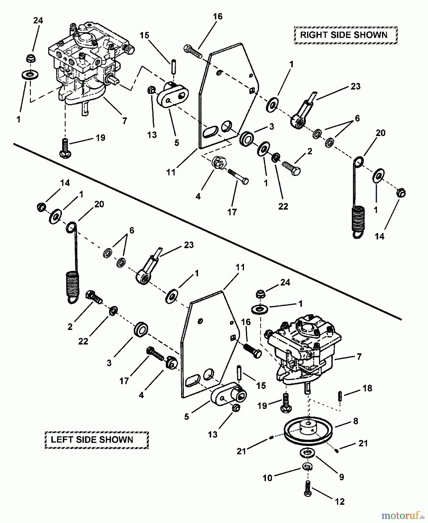  Snapper Rasenmäher für Großflächen SPLH171KW (84397) - Snapper Wide-Area Walk-Behind Mower, 17 HP, Hydro Drive, Loop Handle, Series 1 PUMP AND SHELF ASSEMBLIES