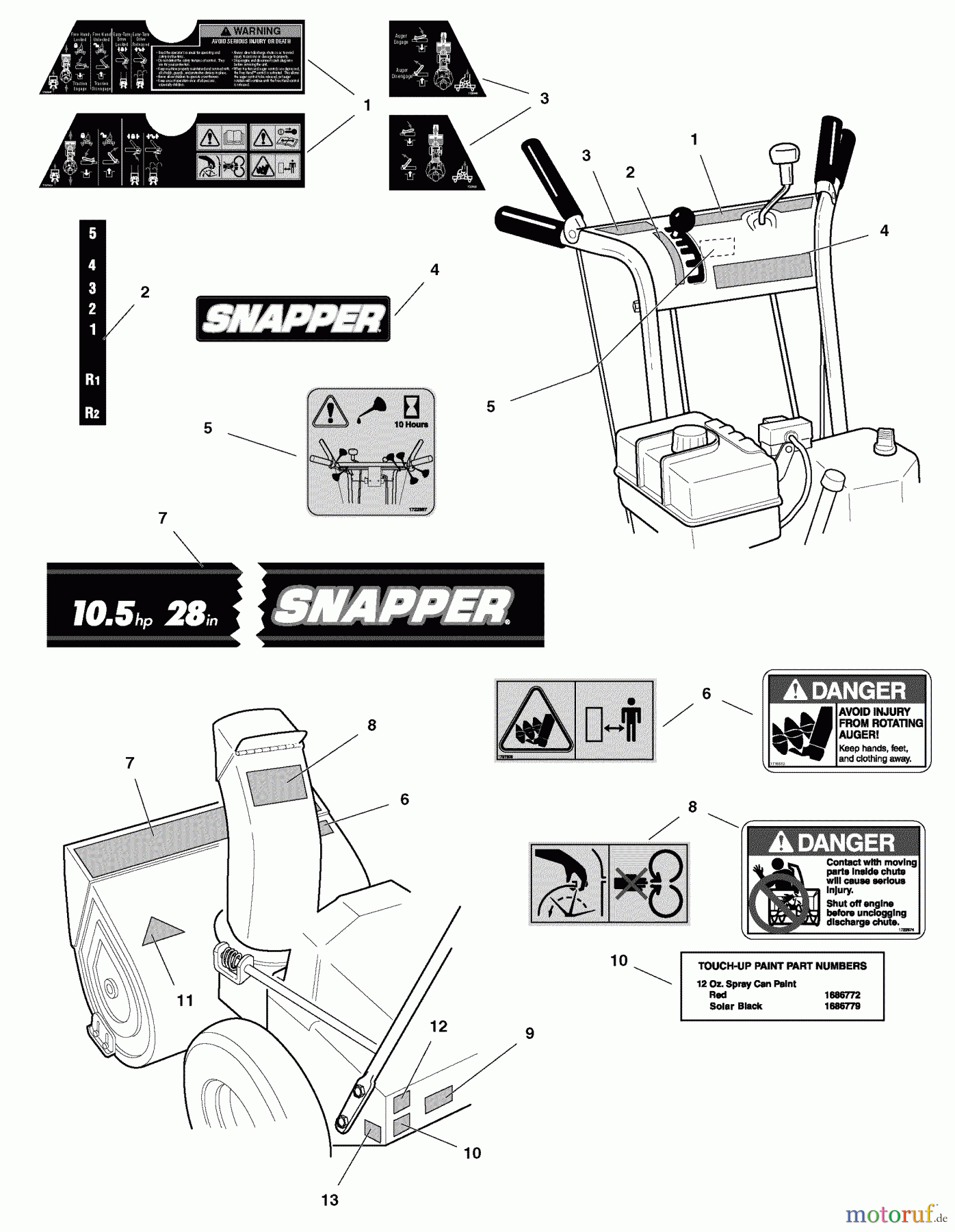  Snapper Schneefräsen 95247E (1694853) - Snapper 24